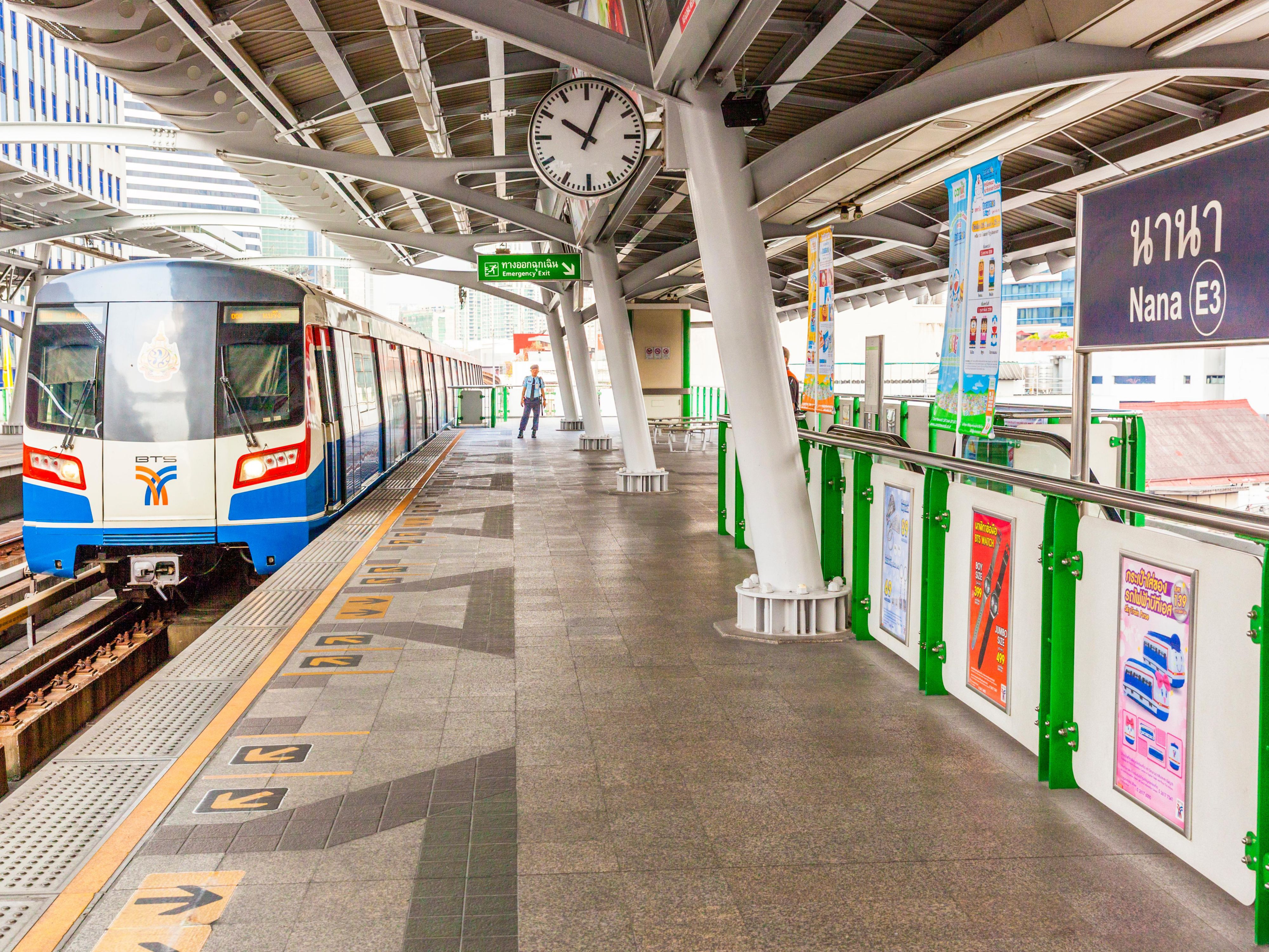 BTS Skytrain Nana Station located right in front of Sukhumvit Soi