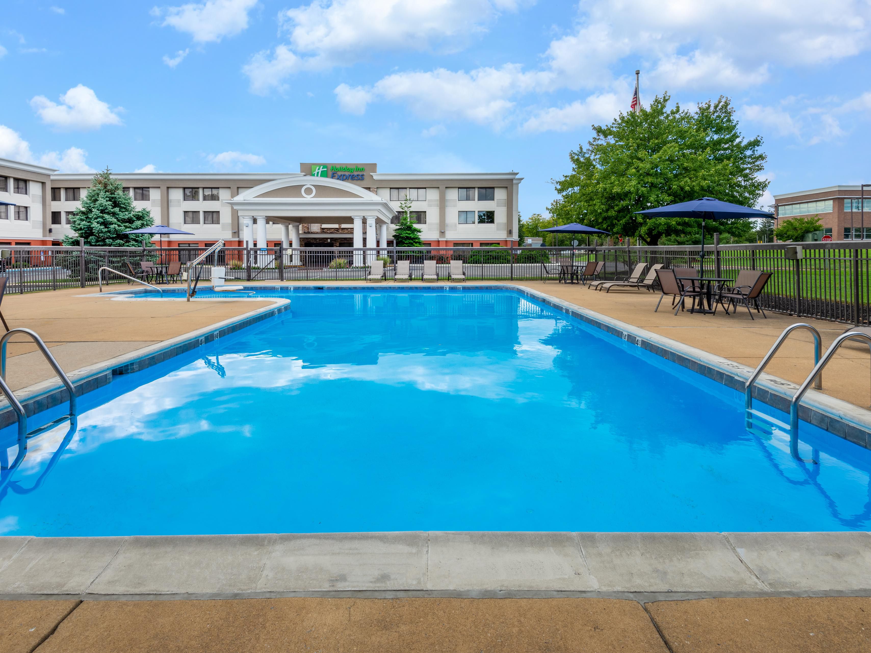 Take a dip after a long day of sightseeing or after working all day. Our Seasonal Outdoor Pool is open Memorial Day through Labor Day.