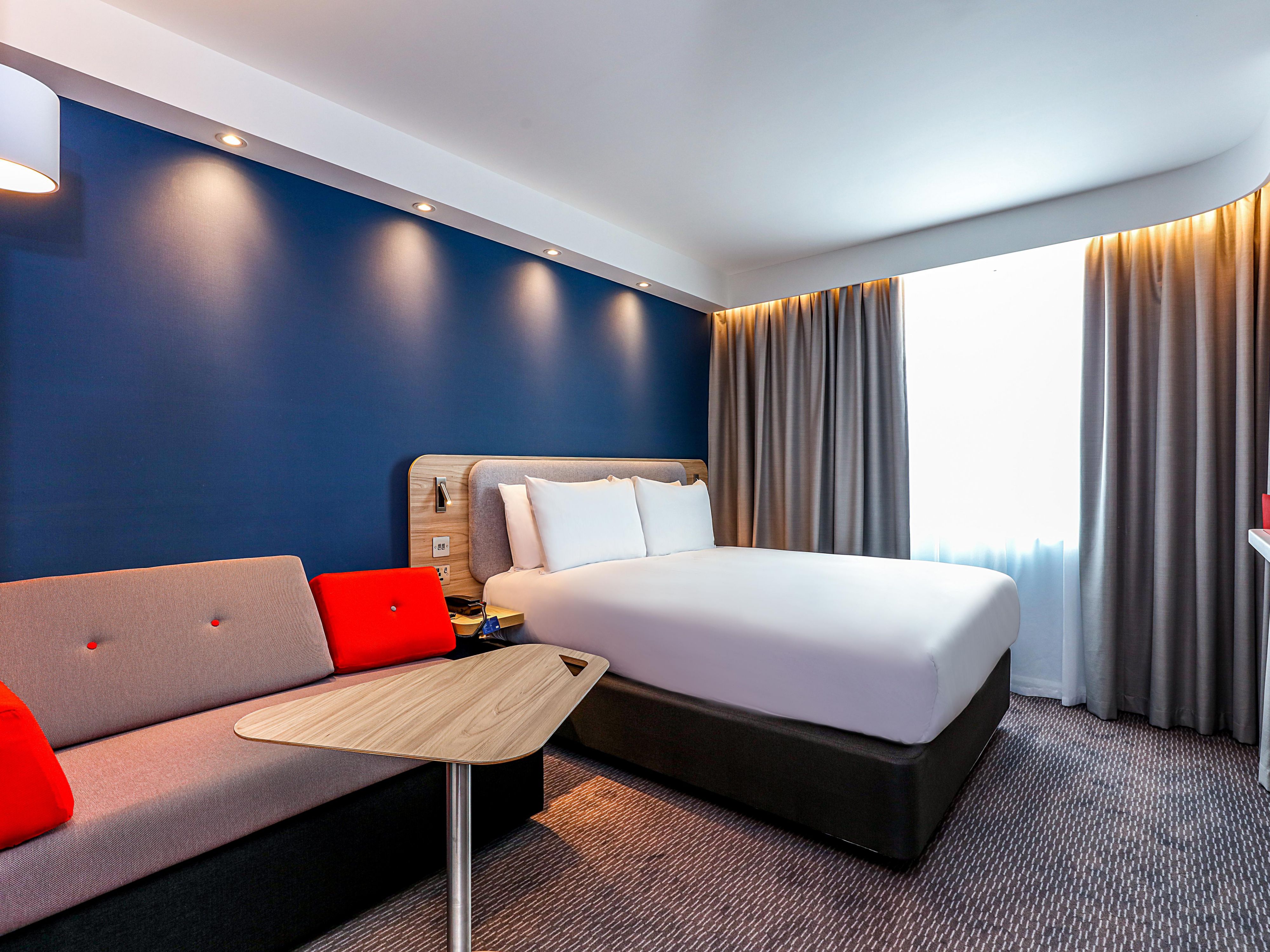 Power up while you power down with bedside USB ports.