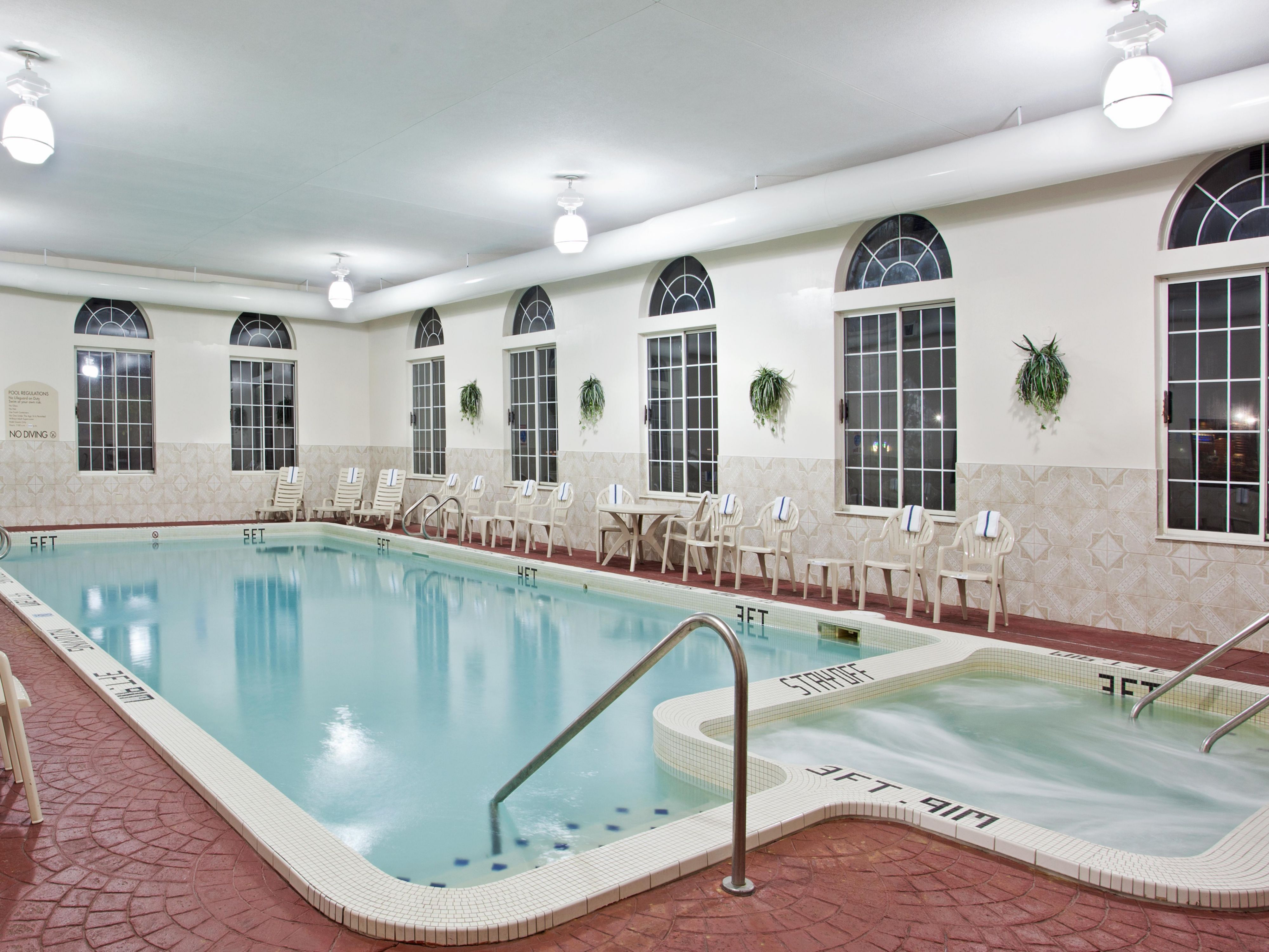 Enjoy our indoor heated pool and jacuzzi after a long day of shopping in Michigan's "Little Bavaria"!