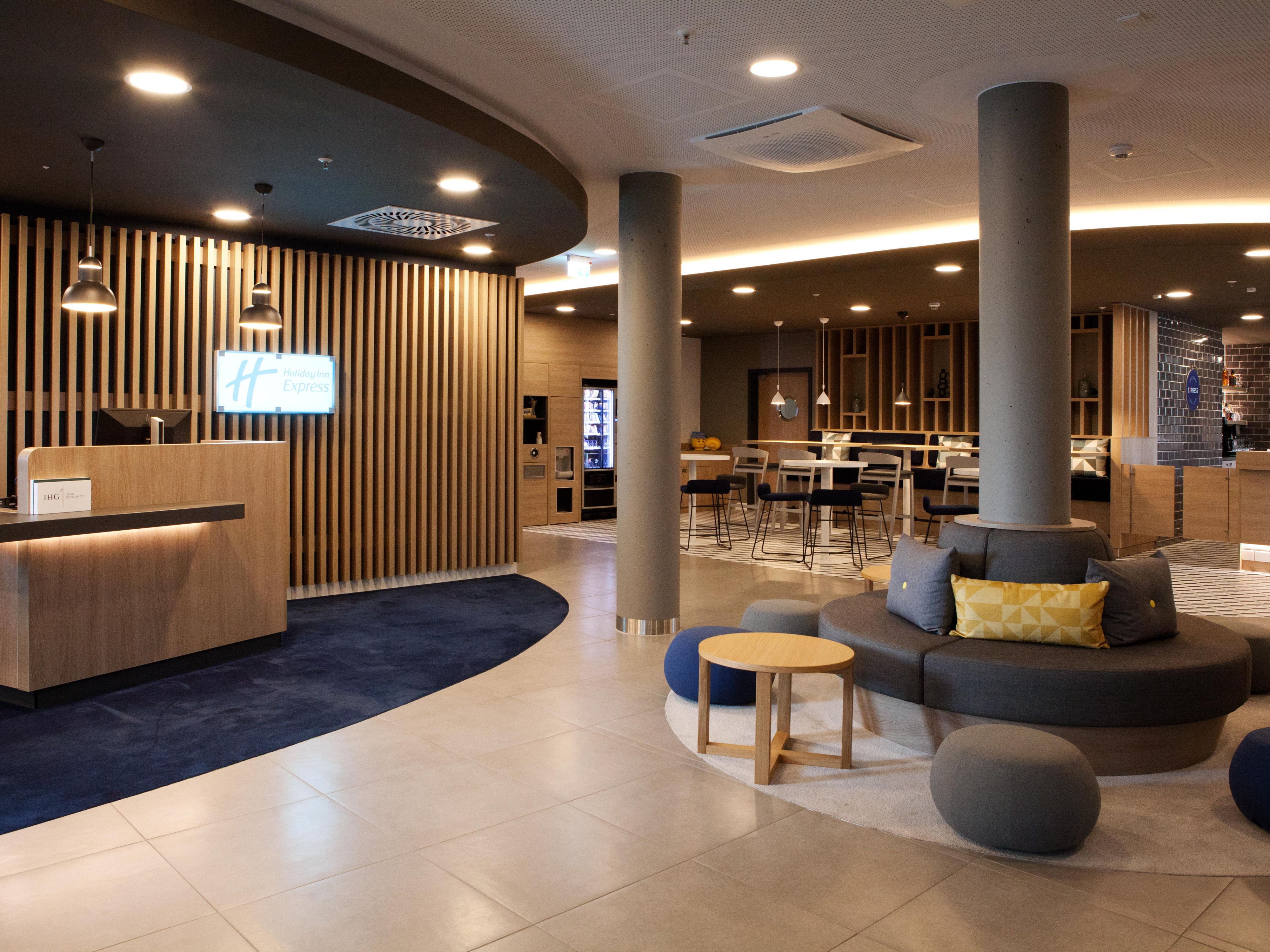 Spacious Front Desk and Lobby area