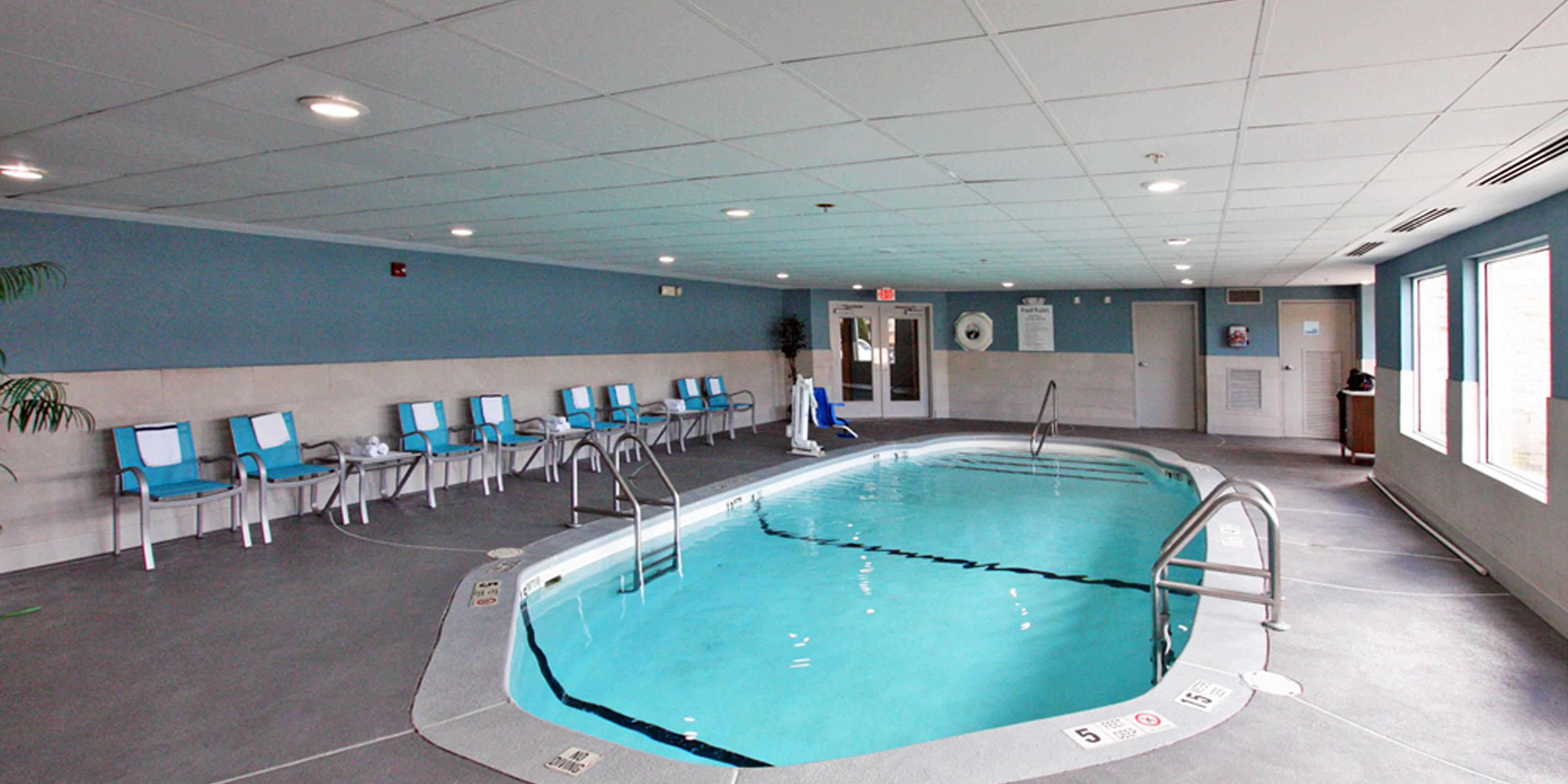 Enjoy our heated indoor pool all winter long, so when the weather is cold, enjoy a nice swim!