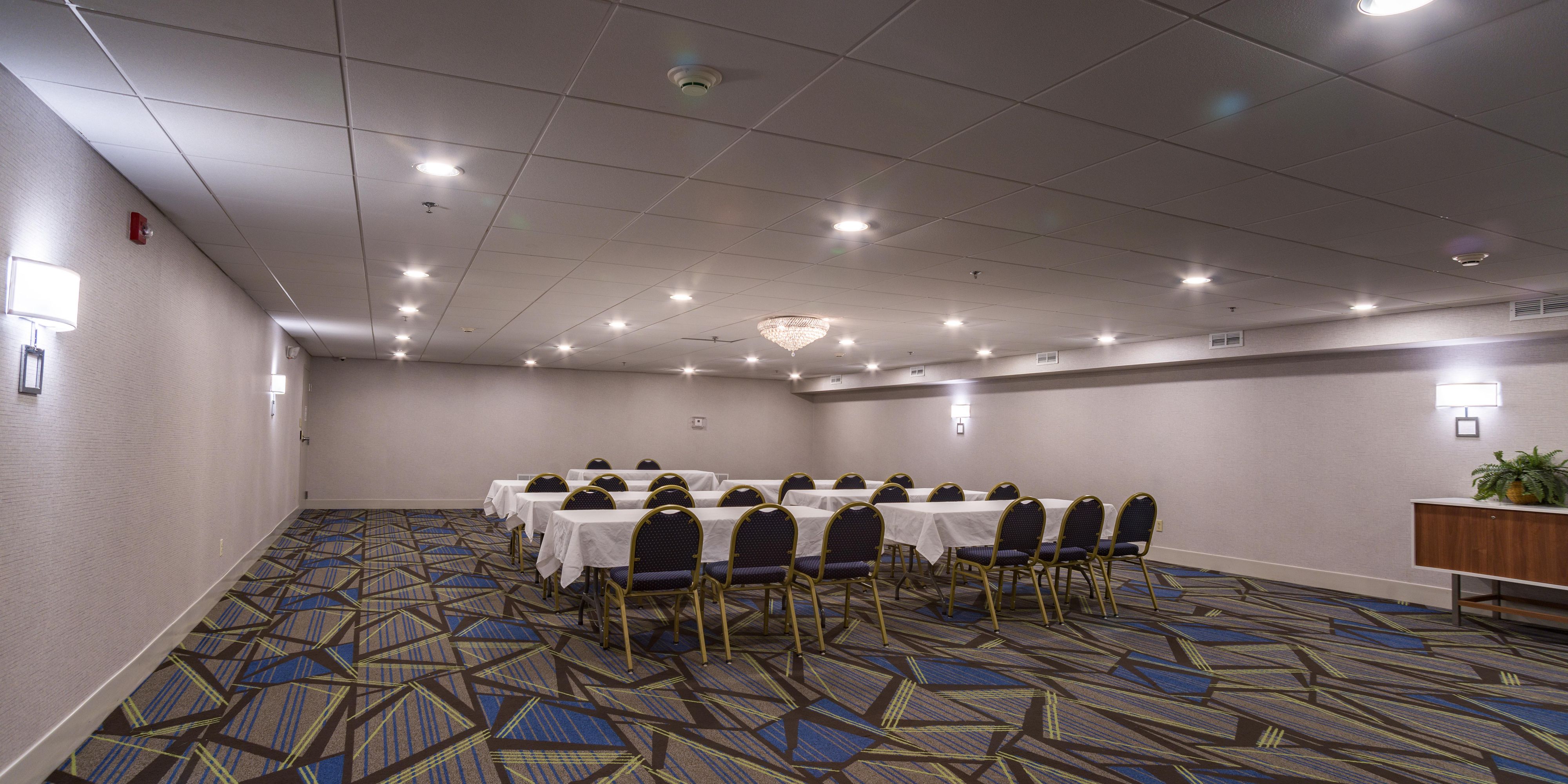 Our flexible meeting room is great for your small boardroom-style event or for a social affair for up to 50 people seated. Included in your meeting room rental we provide Wi-Fi, tables, chairs, and linens. The Thimble Room also offers a separate entrance for your guests. Please contact the sales department at 203-200-7117. 