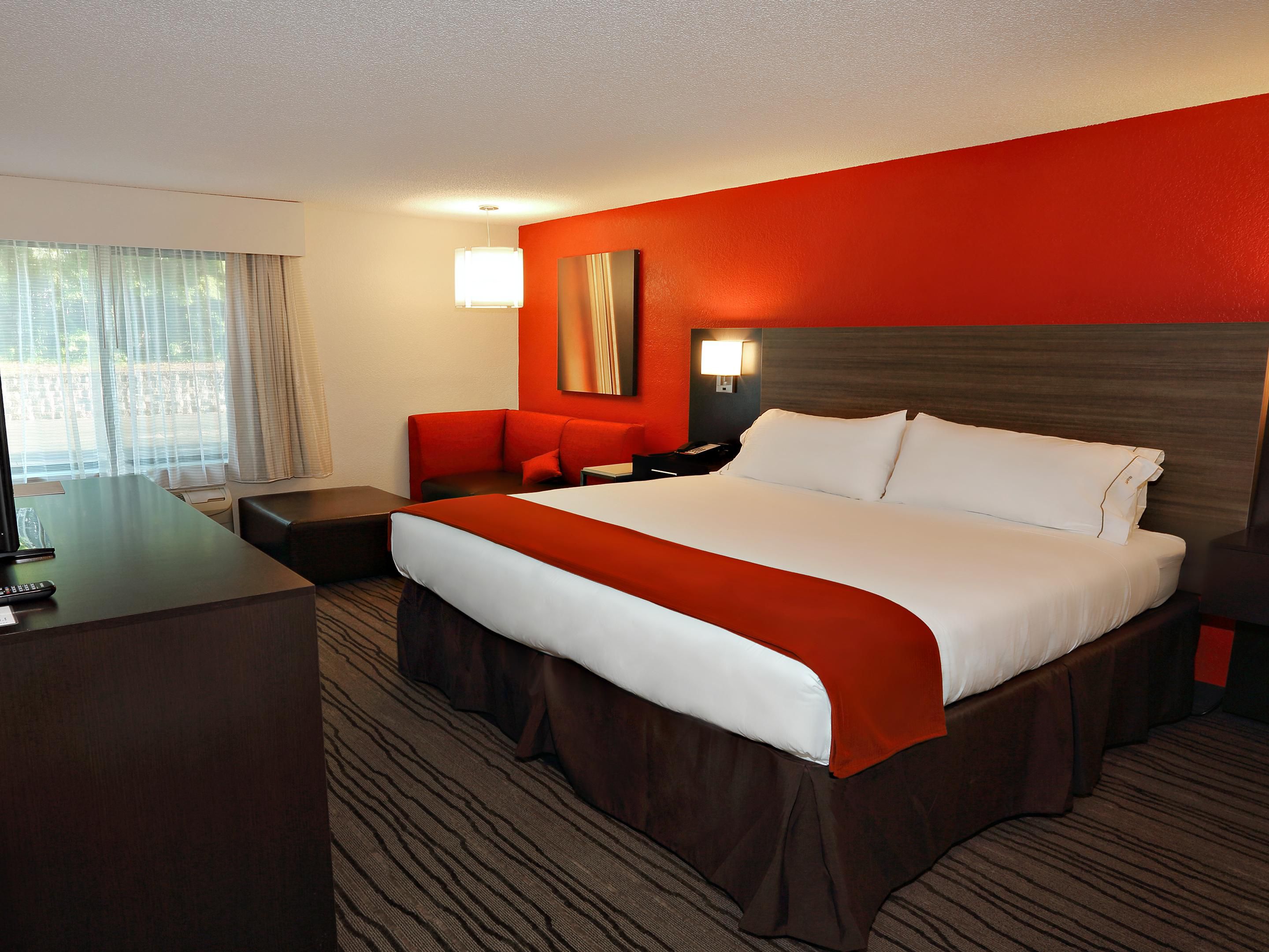 King Bed Guest Room at Holiday Inn Express Cool Springs Hotel