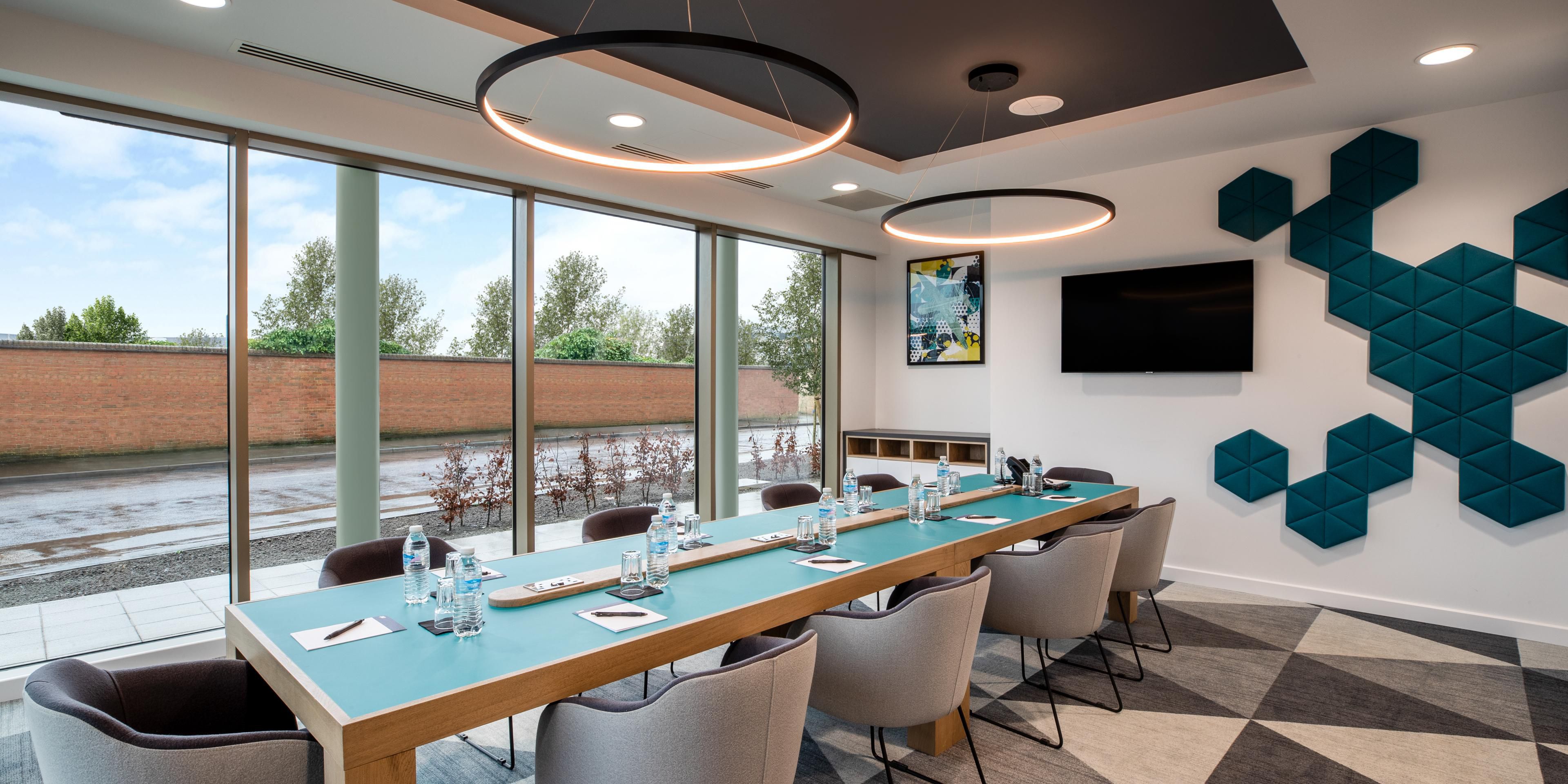 Air conditioned meeting room available for small meetings for up to 10 guests boardroom style. Catering can be provided. 