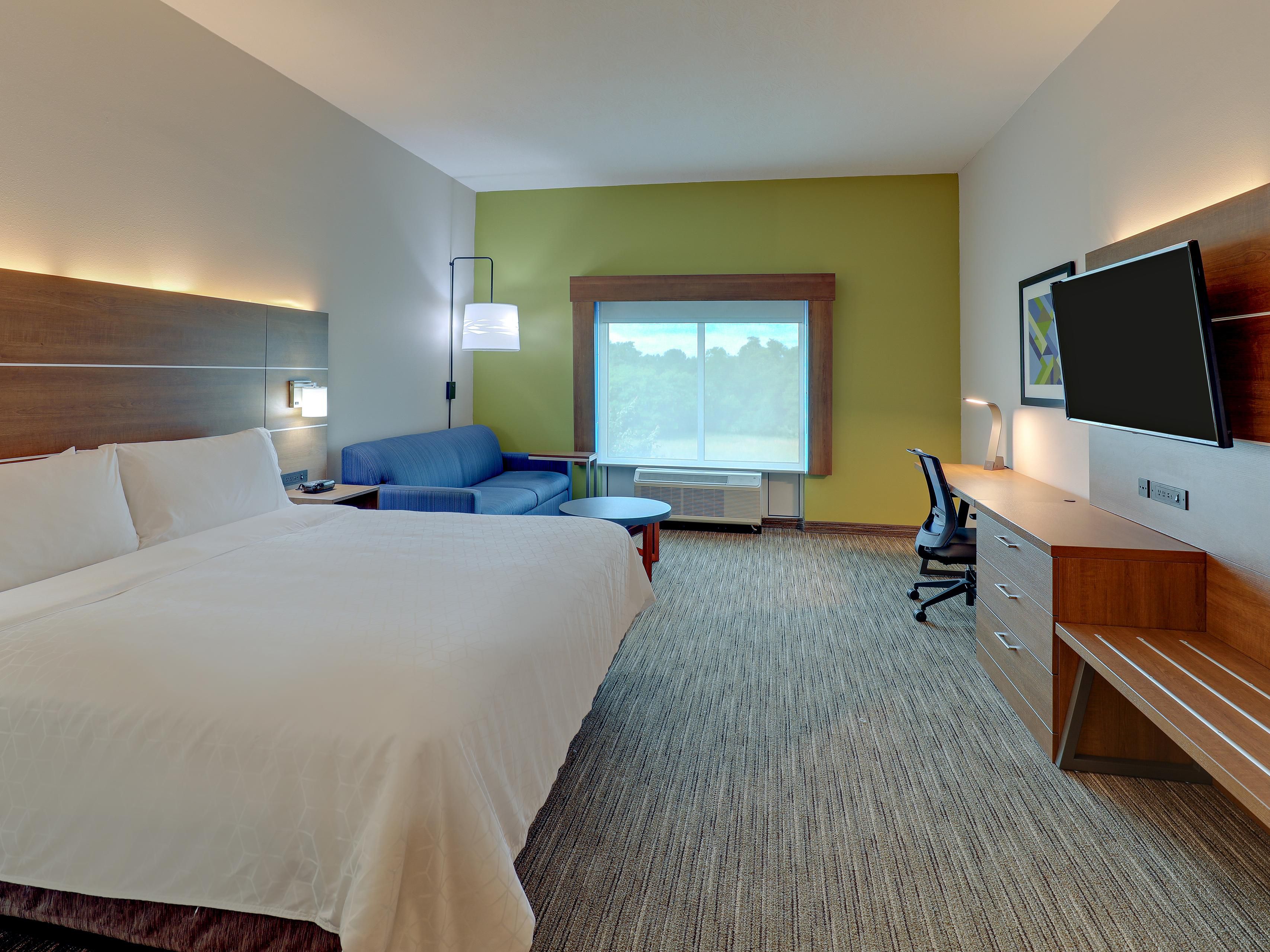 Pull back the covers, hop in, and catch your favorite TV show.