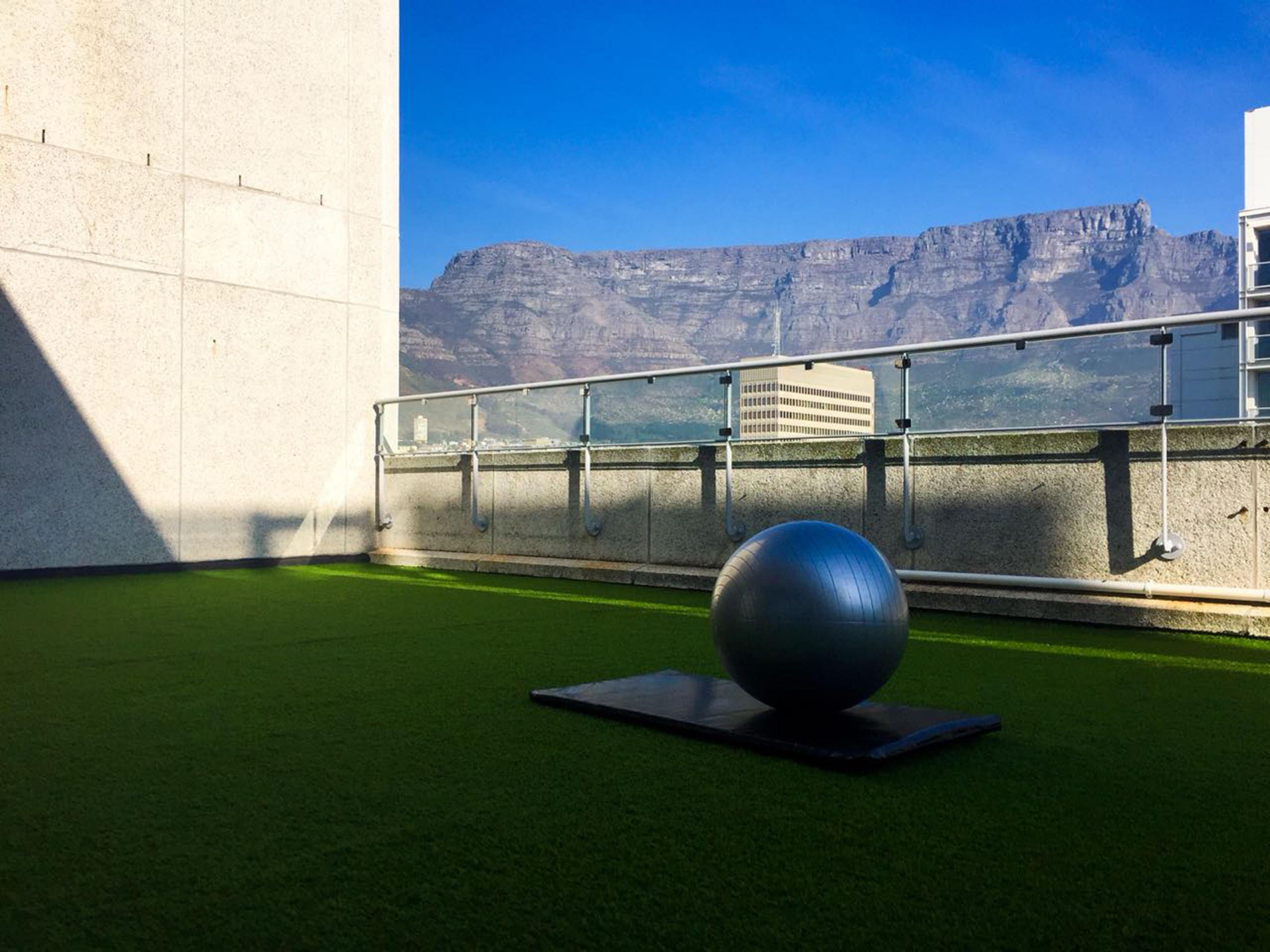 Table Mountain view from the balcony of the Fitness Centre