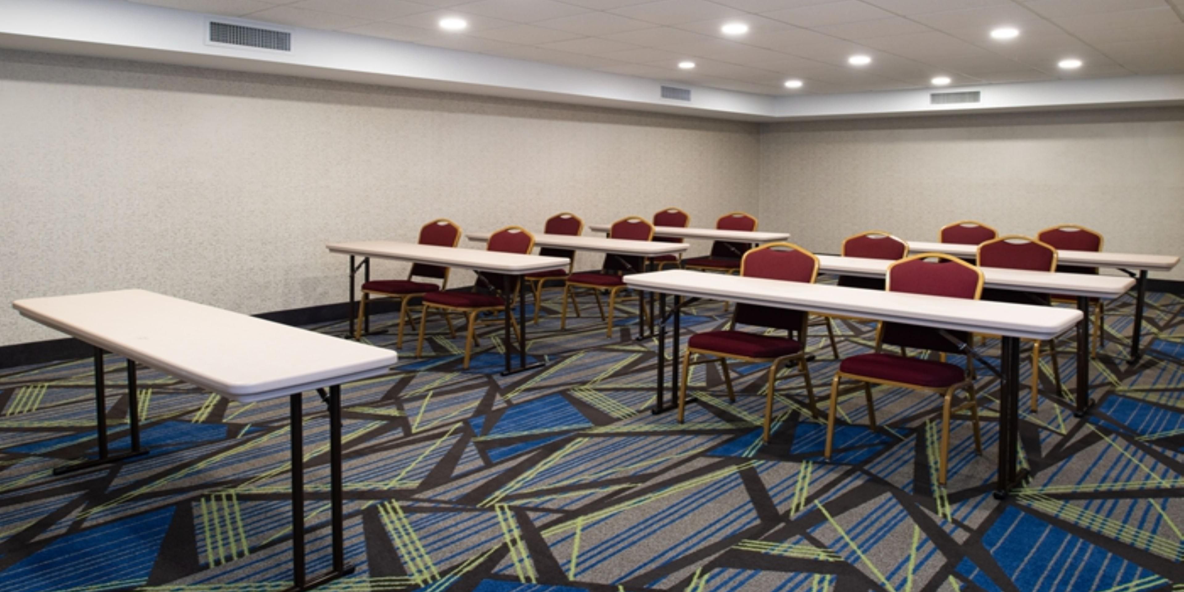 Call the Holiday Inn Express Sales team to reserve our beautiful meeting room with space for up to 40.