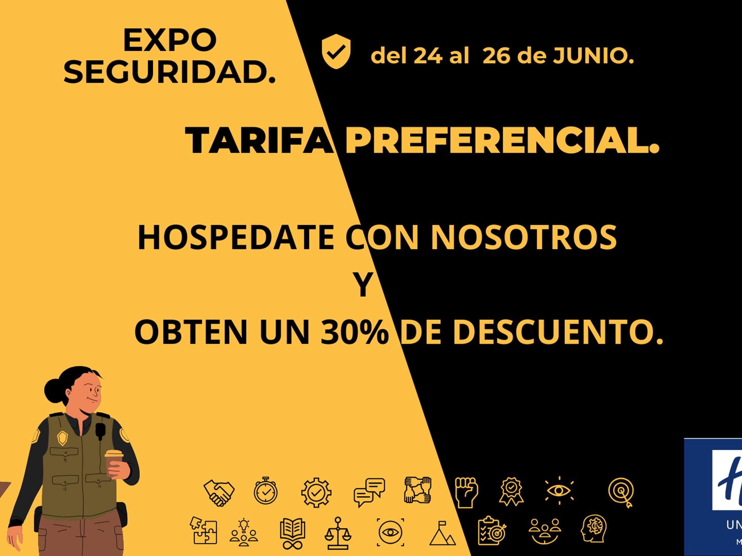 If you're attending Latin America's leading event for security industry professionals, don't miss out on accommodations. Take advantage of the best location at an incredible discount, with breakfast and Wi-Fi included during your stay. This promotion is valid while supplies last.