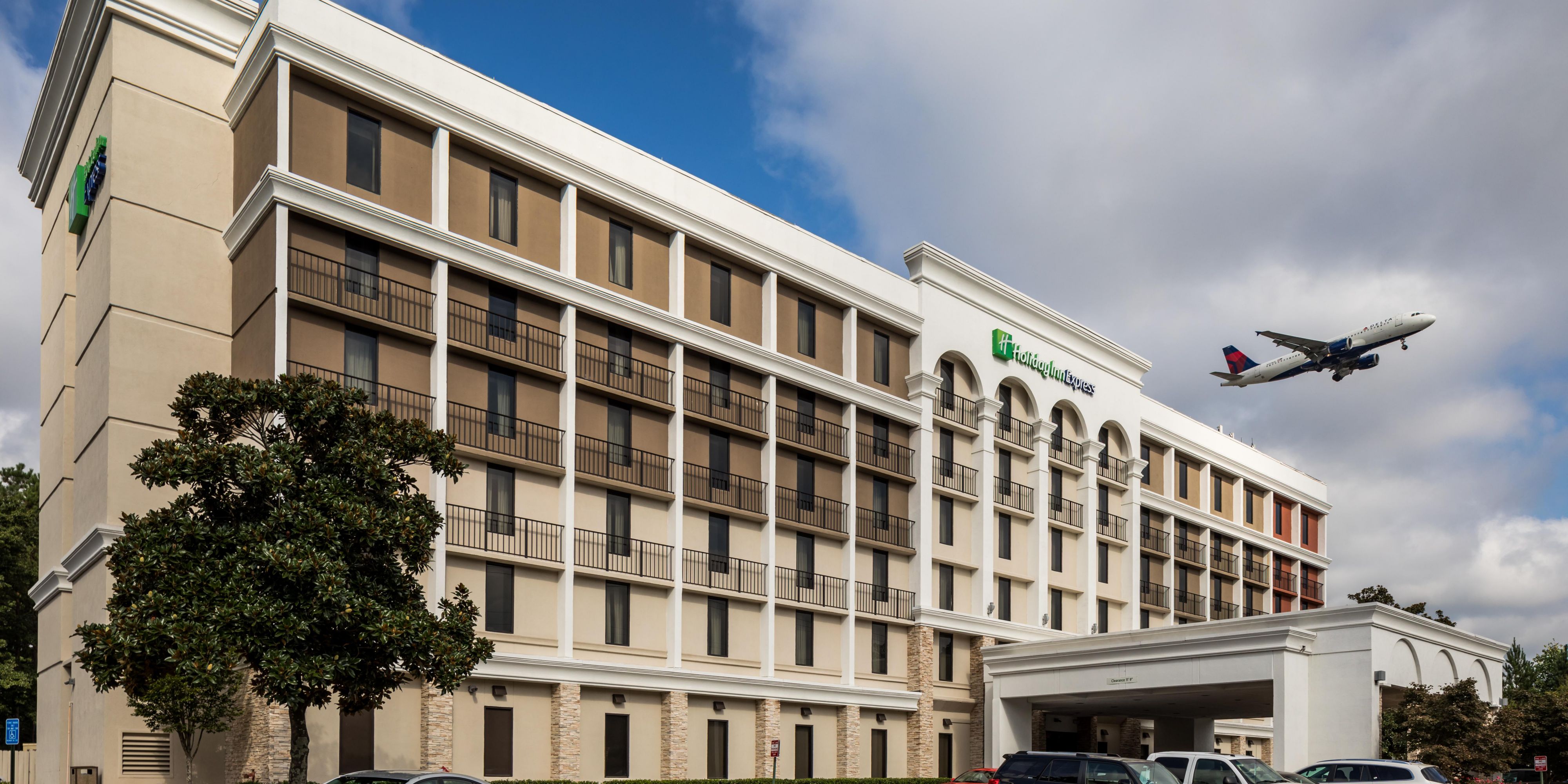 Our guests are amazed when viewing the jets landing at the airport, yet without being disturbed by the sound!  Our soundproof hotel provides a quiet night of rest, and our Sealy Beautyrest bedding offers comfort while snuggling up with our plush linens,  soft and firm pillows which are available in every guest room.