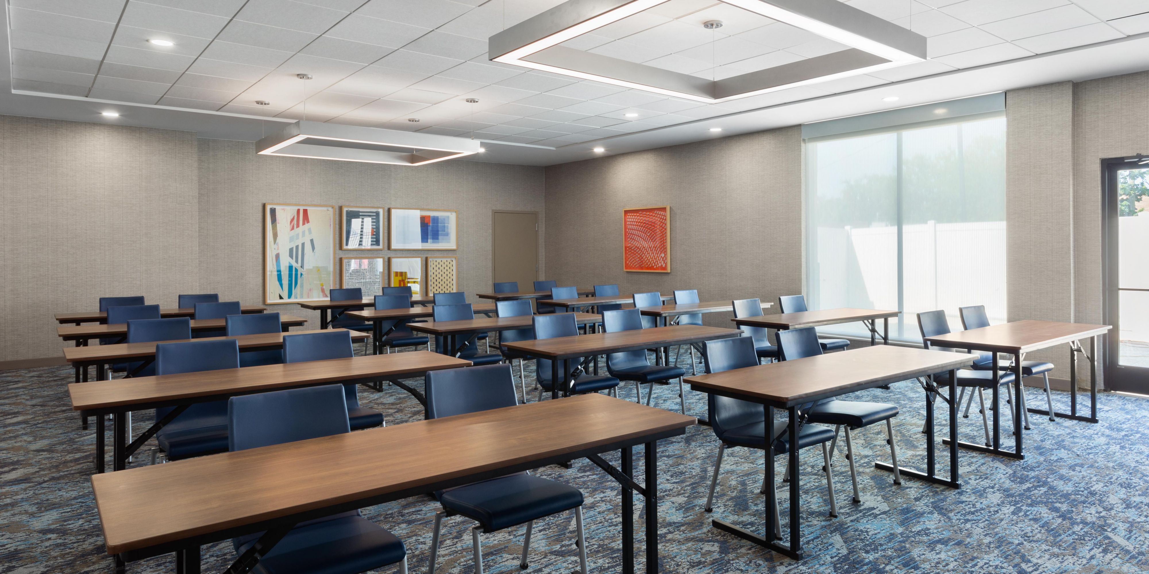 Host your meeting at our Atlanta Airport hotel, boasting 2,279 sq. ft. of flexible meeting space. Choose from seven meeting rooms, including the Board Room, Concourse A-D, and Main Cabin for up to 80 guests. On two separate floors, discover three venues for up to 15 guests each. Let our modern spaces transform your meetings into masterpieces!