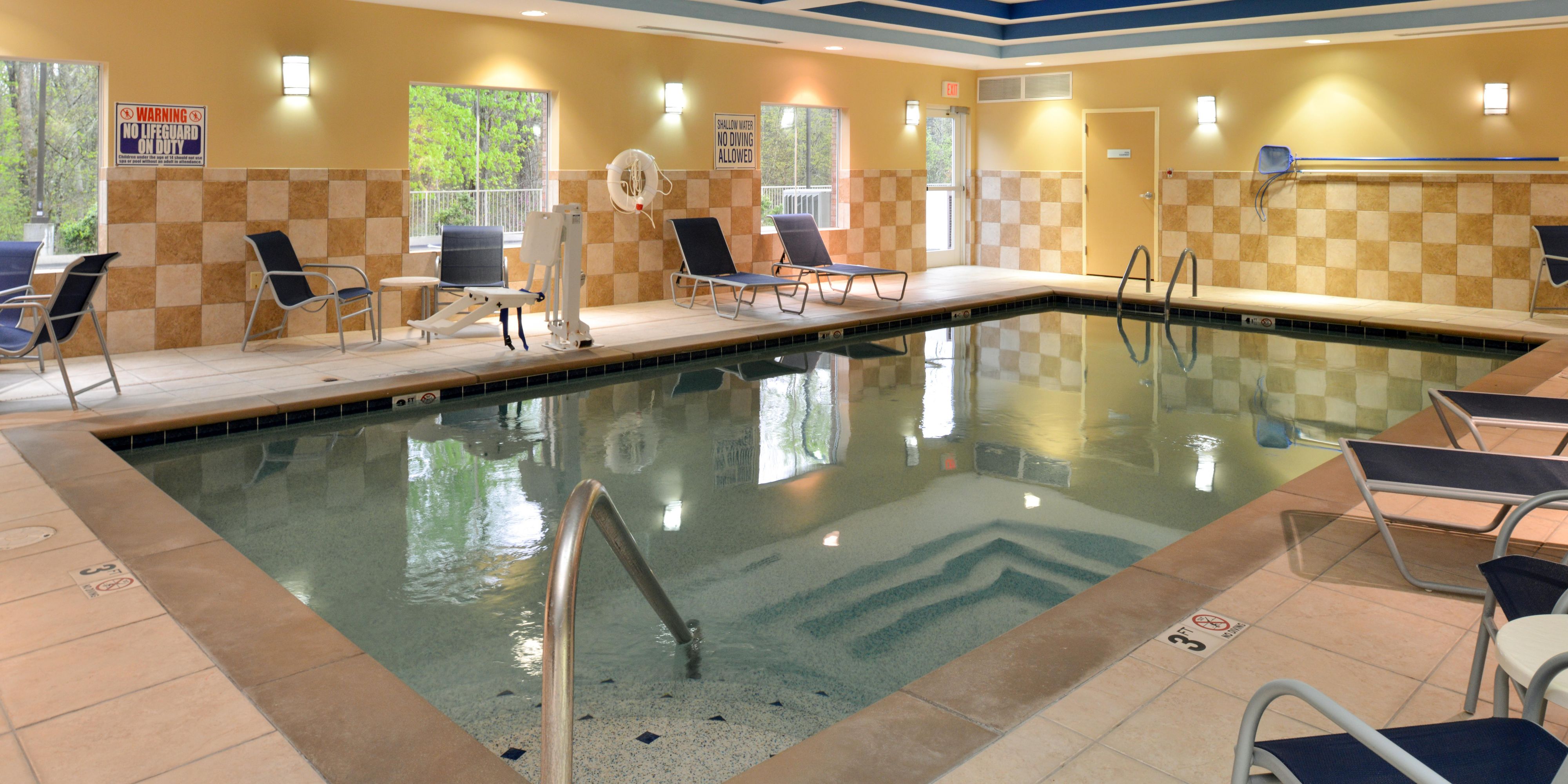 Enjoy our refreshing indoor pool at the Holiday Inn Express Columbia, TN!