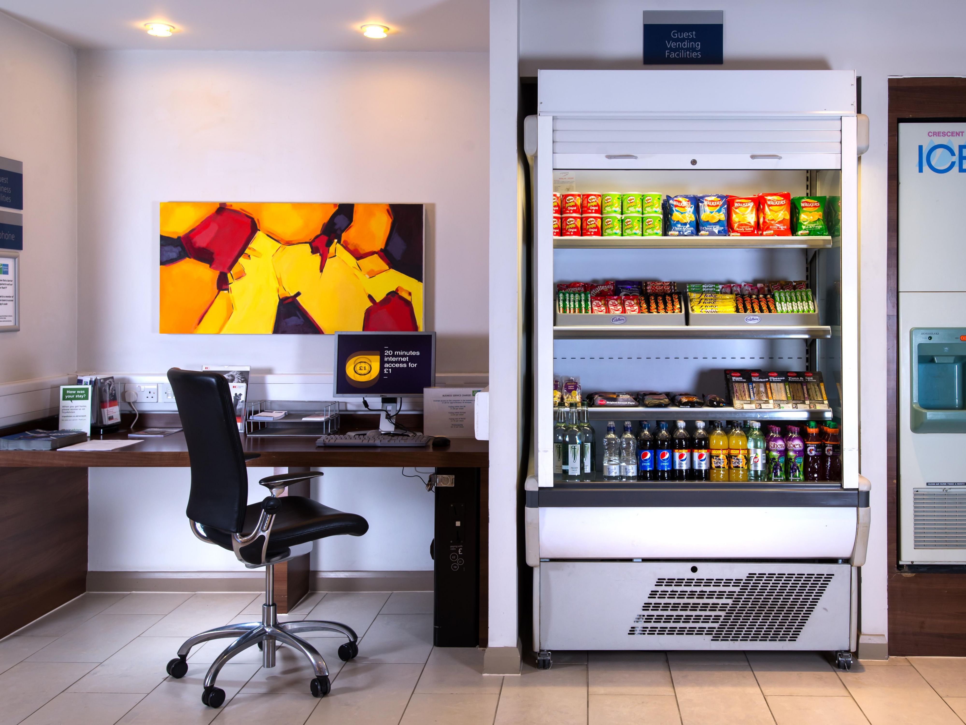 Vending and business centre.