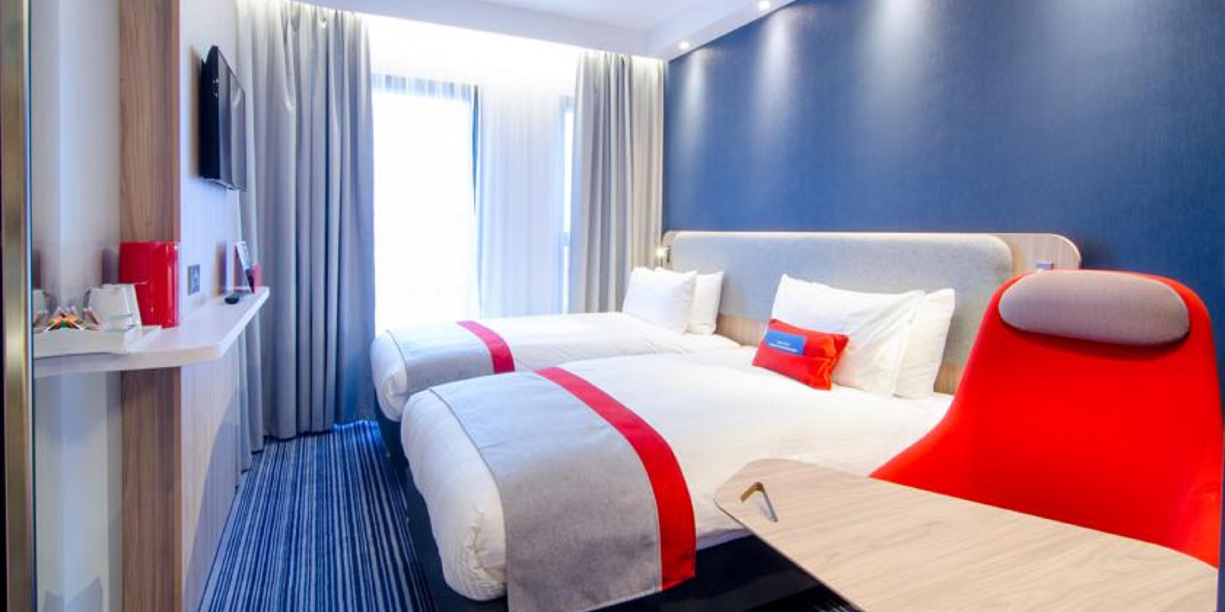 Enjoy a comfy night in our modern air conditioned bedrooms which feature appealing amenities such as Smart TVs, a choice of three pillow types, black out blinds, a flexible ergonomic work station and handy USB portals. After a good night's sleep, get ready to kick your day with our FREE Express Start breakfast!