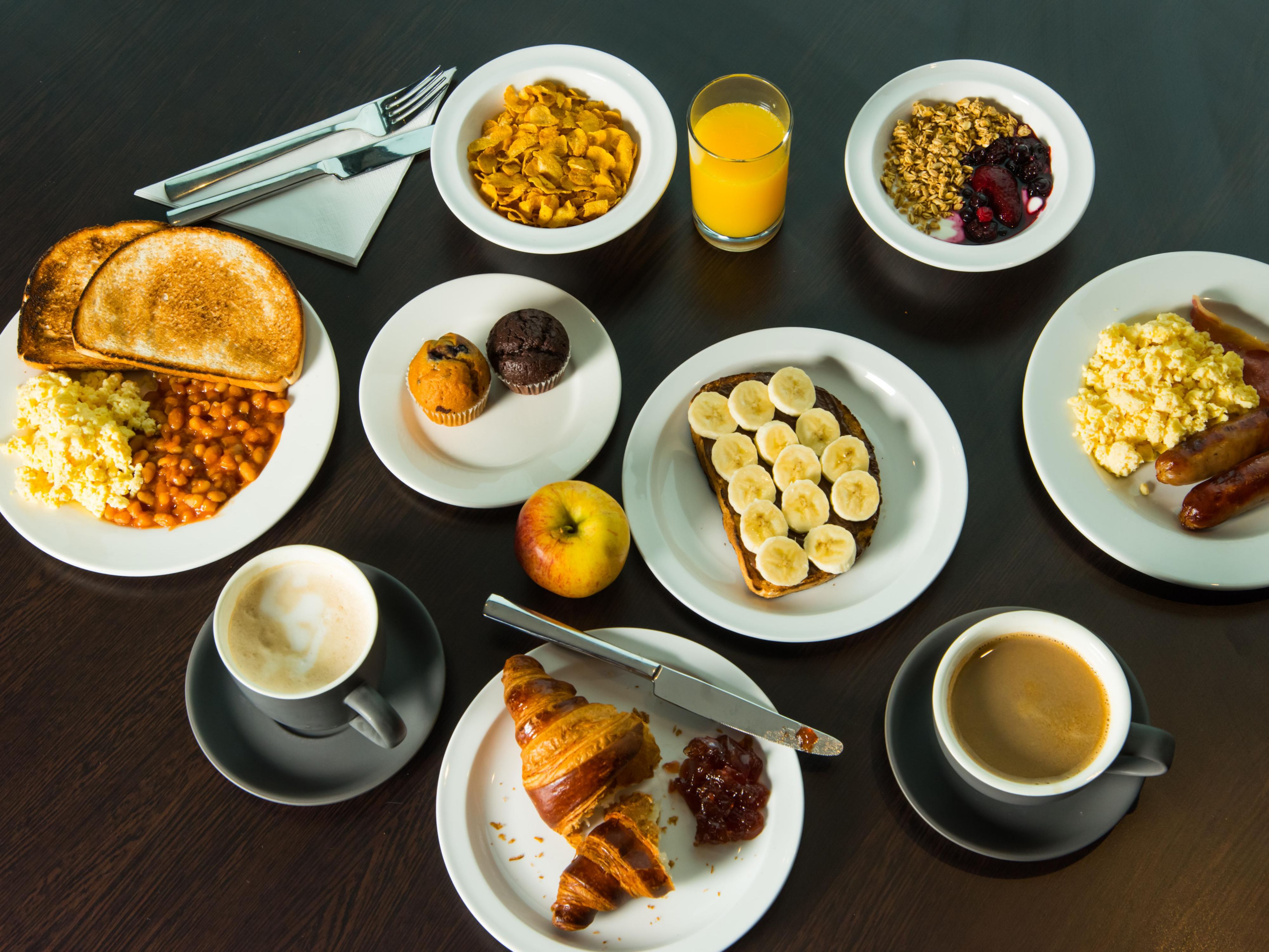 Kick-start your morning with a free buffet breakfast. Build a bacon bap, granola bowl, or enjoy a coffee and croissant. The choice is yours! Vegan and gluten-free options are available on request - just ask the team.