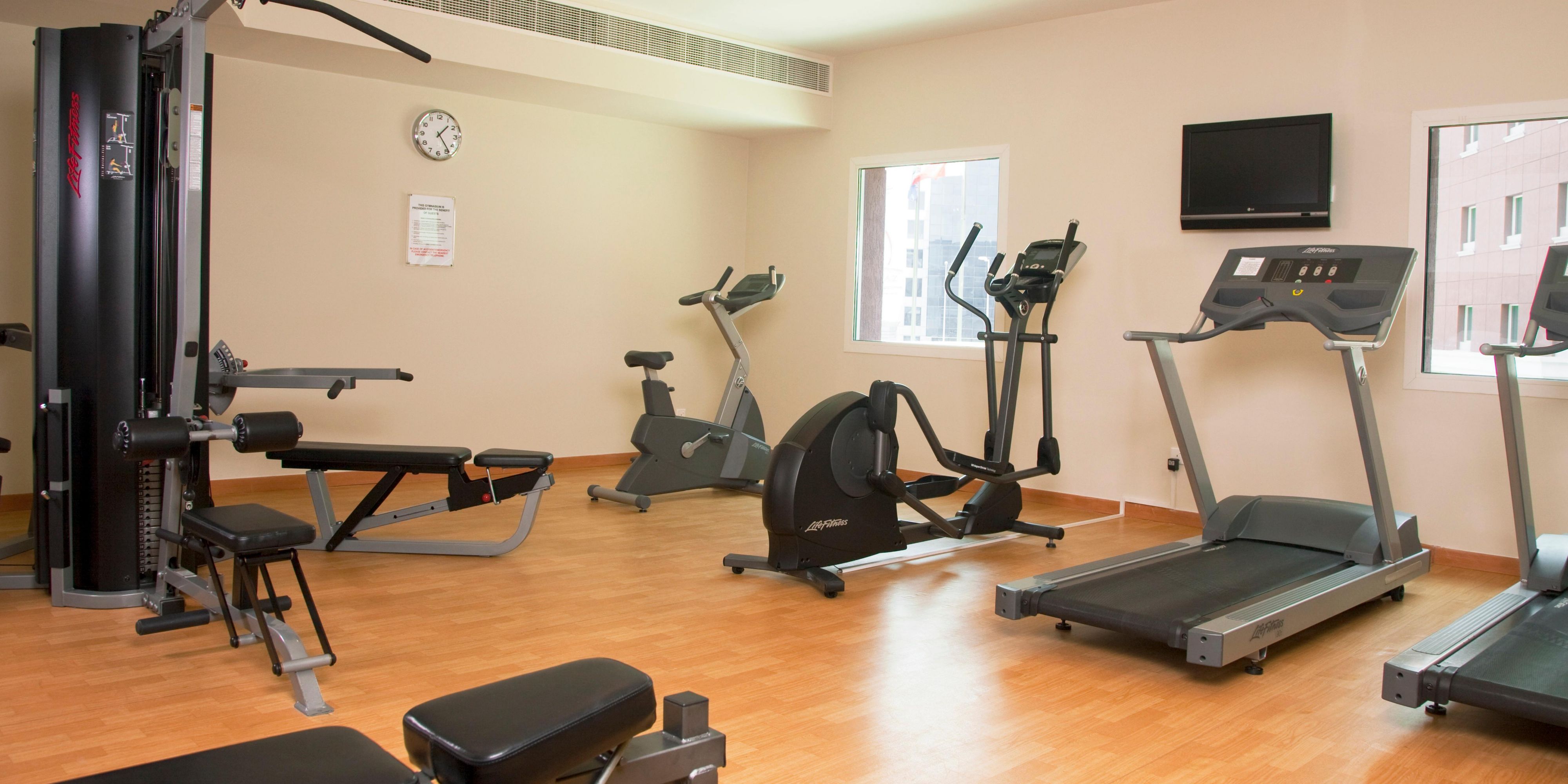 Available 24hr gym with all the necessary to stay fit during your stay.