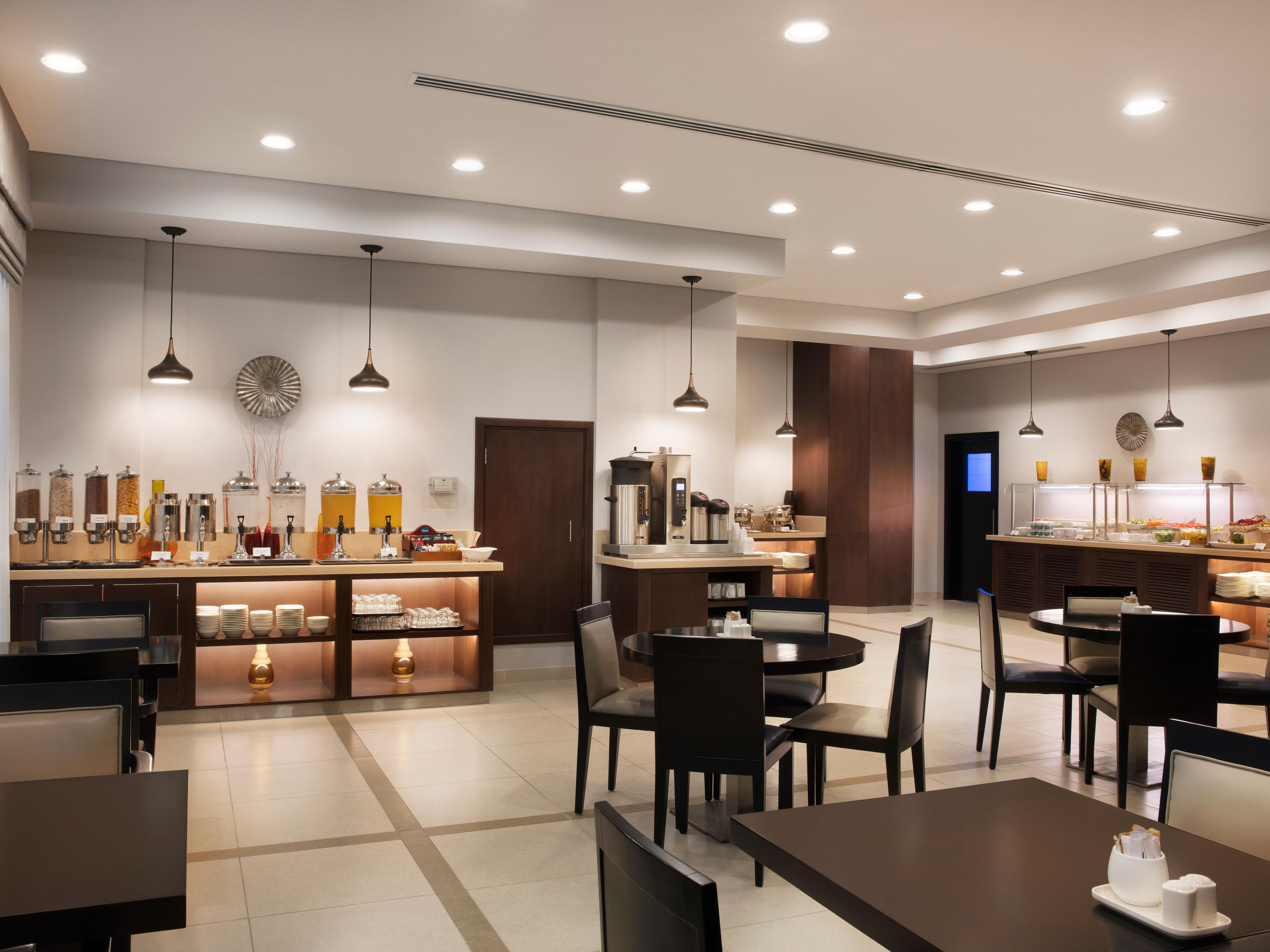 The Great Room offers you a delicious free breakfast or a Grab & Go option for those wanting to explore the city, and as well as options for lunch and dinner every day of the week.