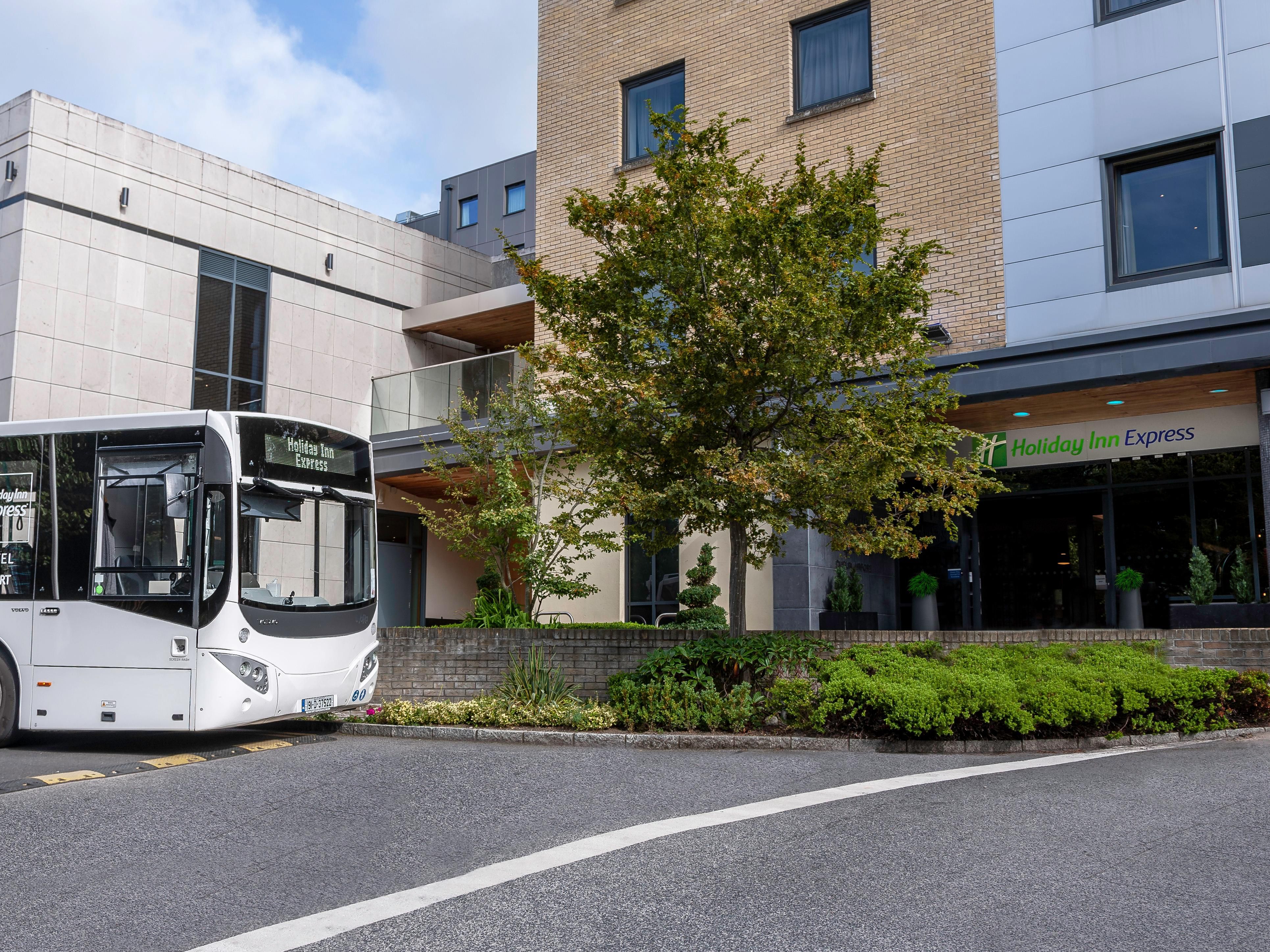 Avail of our FREE Airport shuttle bus. Departing Holiday Inn Express every half hour from 04.00 - 23.30, with drop off at terminal 1 (terminal 2 only a short walk). Collection at Dublin Airport from zone 16 of the coach park, departing every half hour from 04.15 - 23.45. Last shuttle leaves Airport at 23.45, no prebooking required.