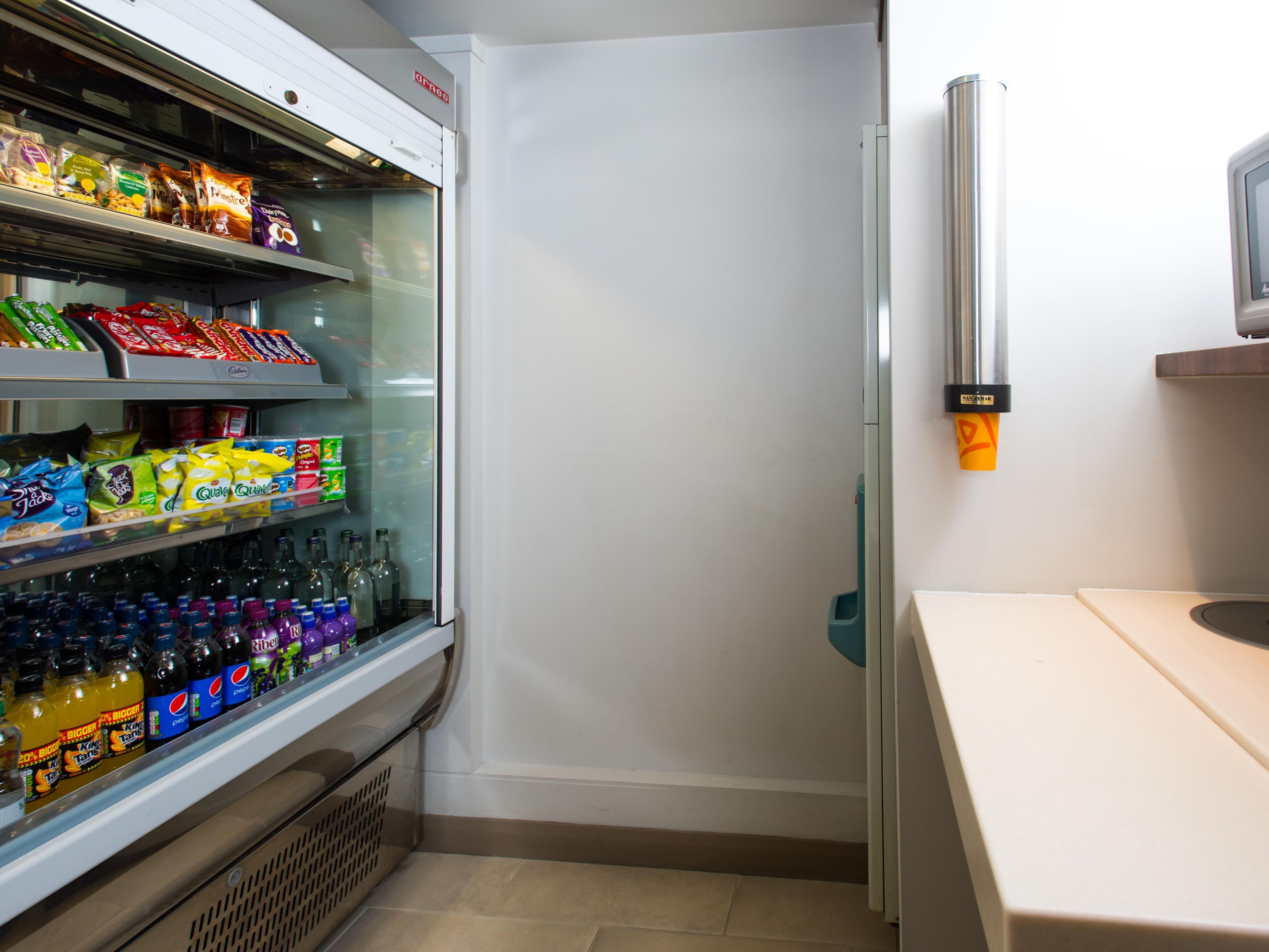 Fancy a snack? Pick up something tasty from our vending fridge
