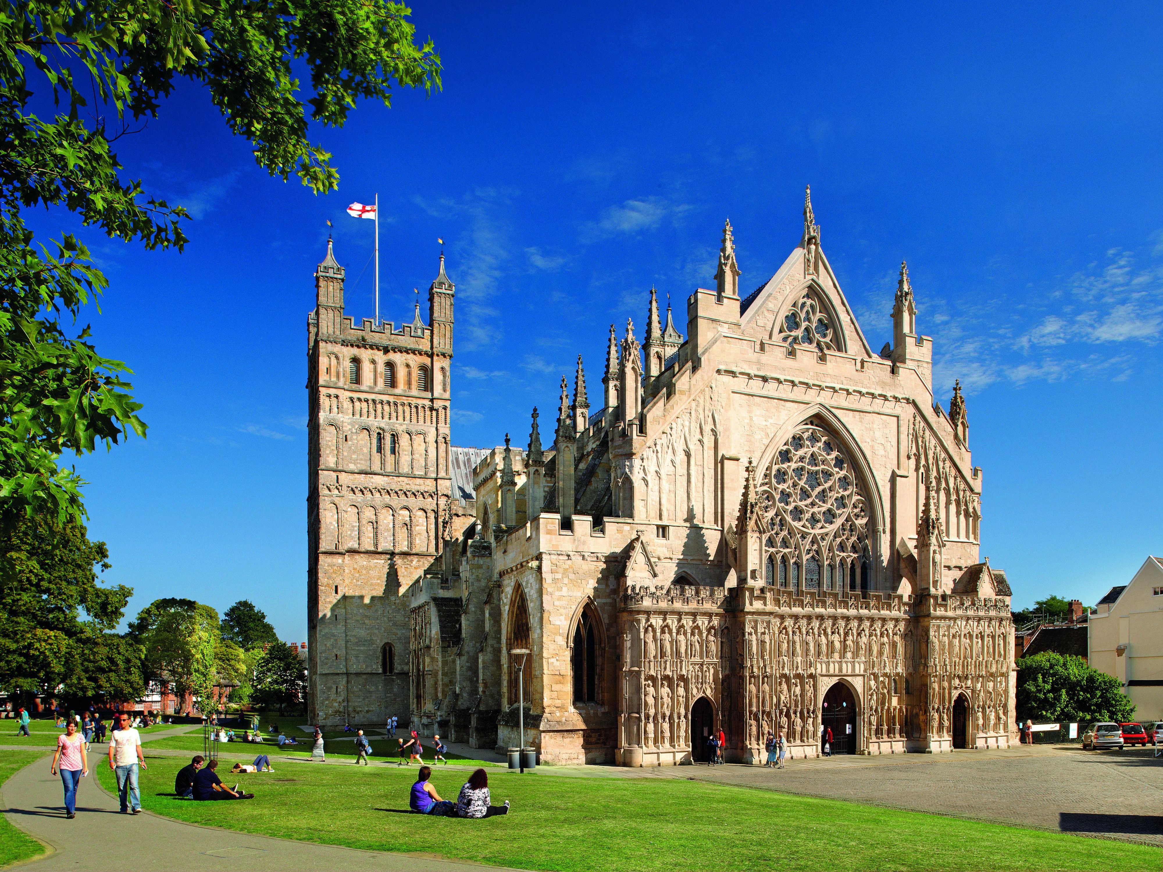 Exeter Cathedral is a 10-minute walk from our hotel