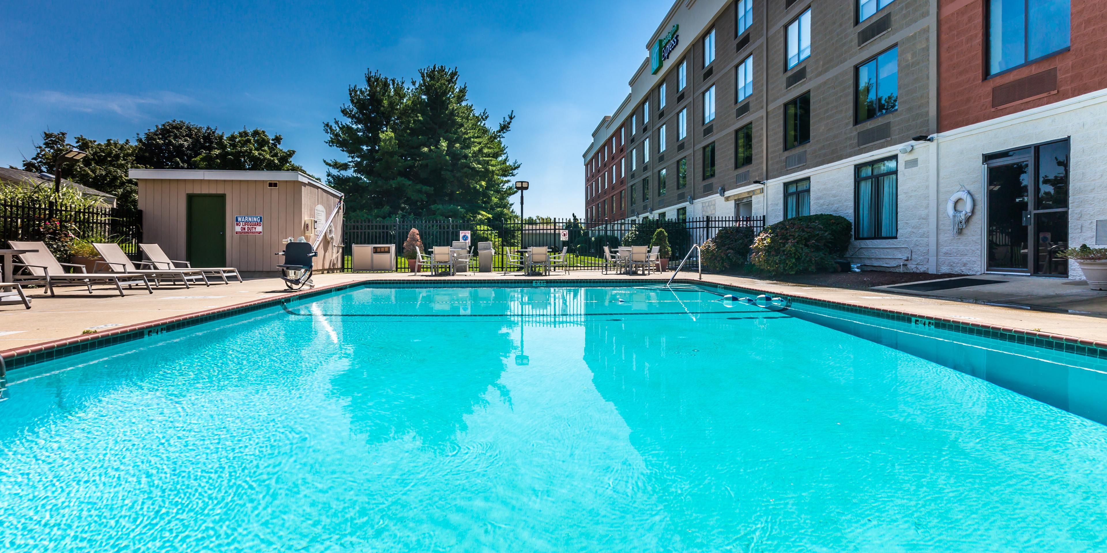 Experience ultimate relaxation at our hotel's outdoor pool! Whether you're soaking up the Pennsylvania sun or winding down after a long day, our pool offers the perfect escape. Book your stay at the Holiday Inn Express Exton - Great Valley and enjoy our refreshing pool today!