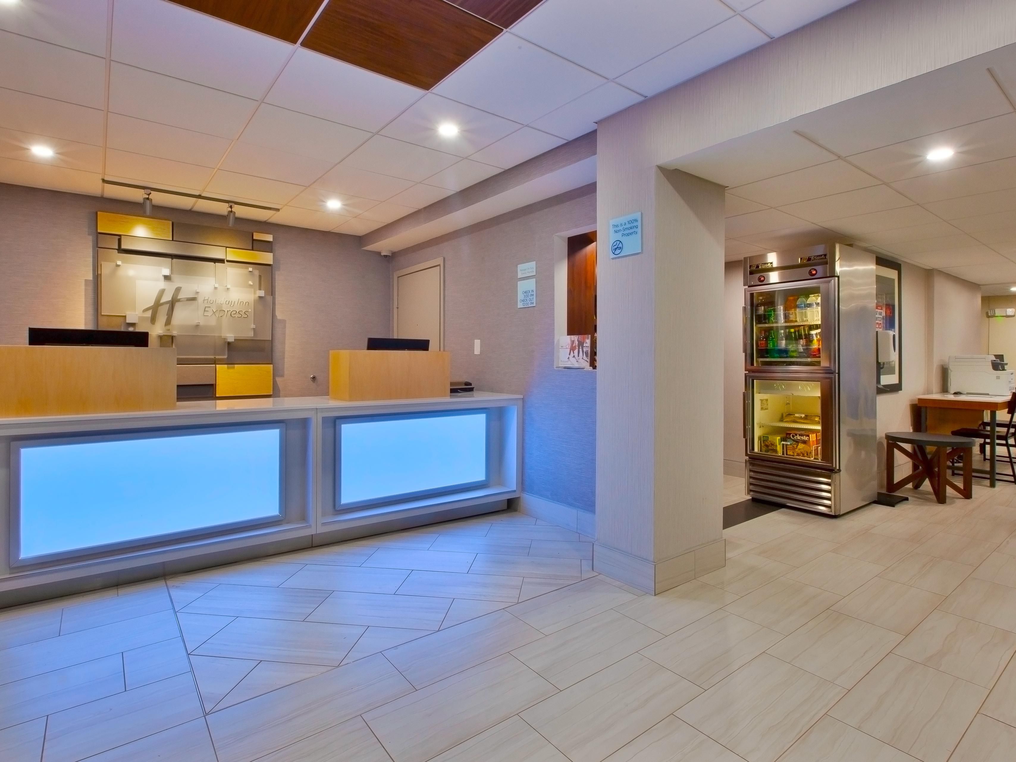 Discover thoughtful amenities to elevate your stay. Start each day with our complimentary Express Start® Breakfast buffet, stay active in our 24-hour fitness center, and take advantage of free Wi-Fi and free parking. With our prime location, pet-friendly accommodations, and dedicated service, we ensure a seamless experience for every guest.