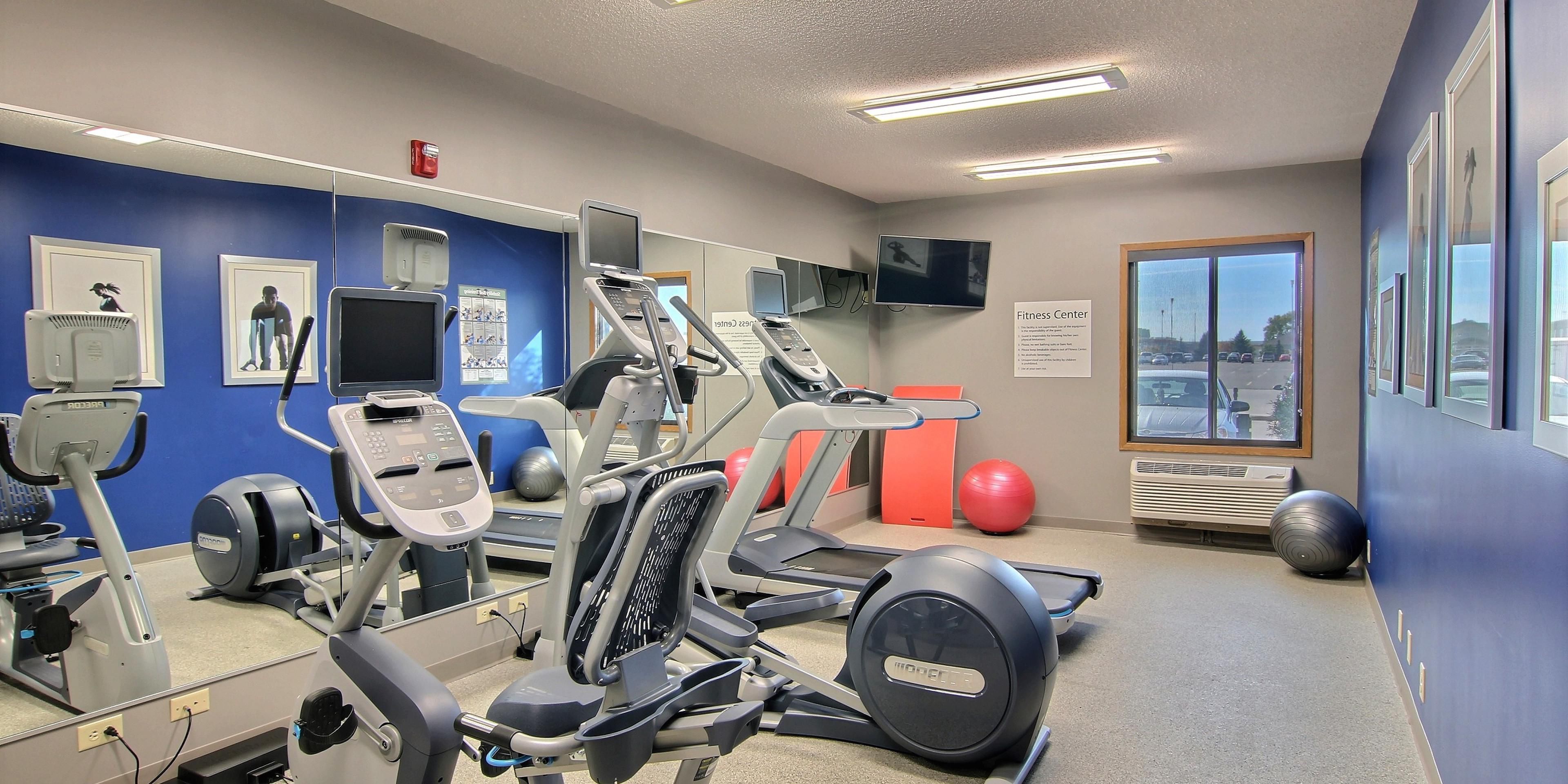 Our on-site fitness center is available 24/7 for guests to reach their fitness goals during travel!