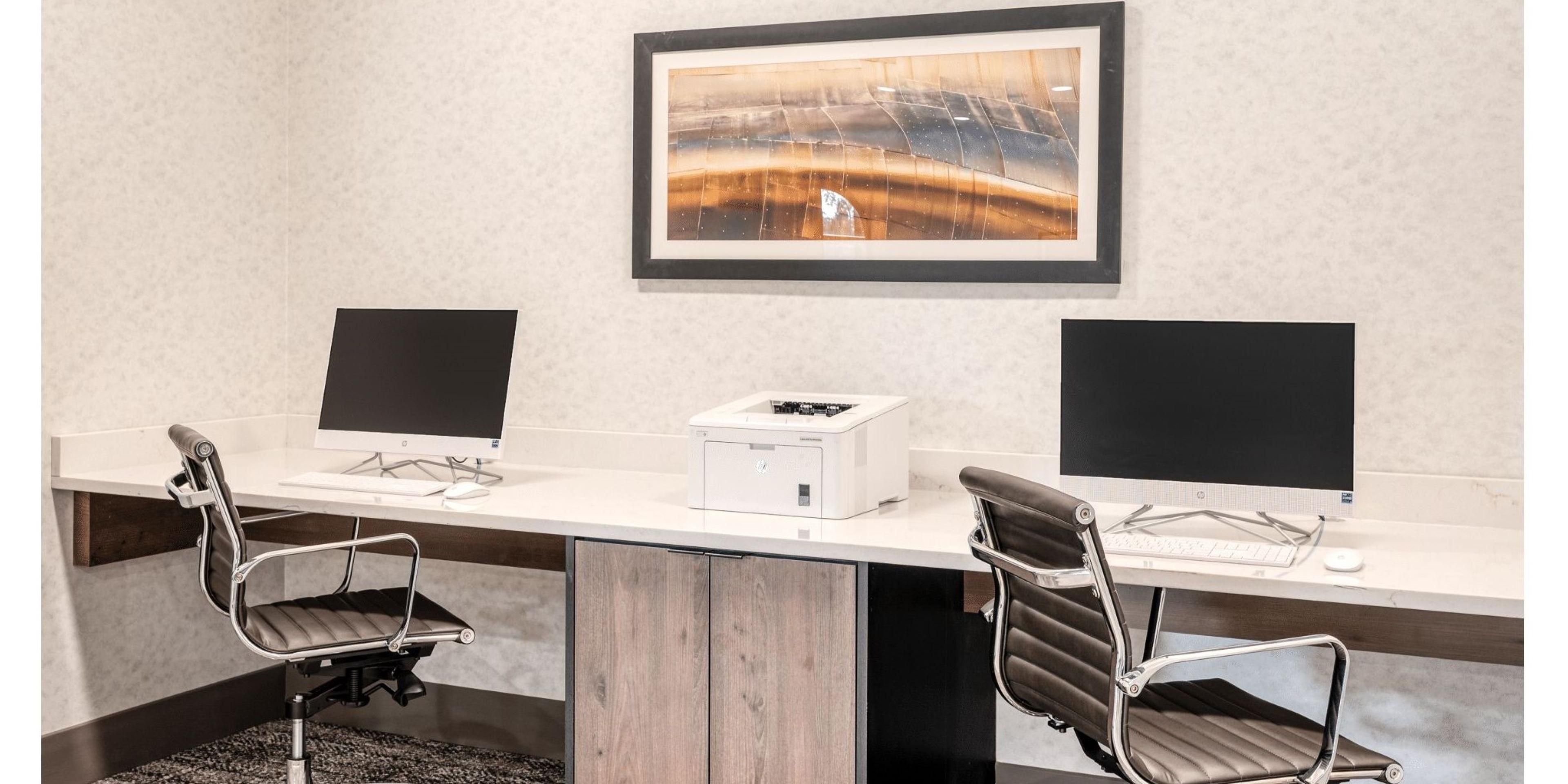 Our Business center is open 24 hours for your convenience.  