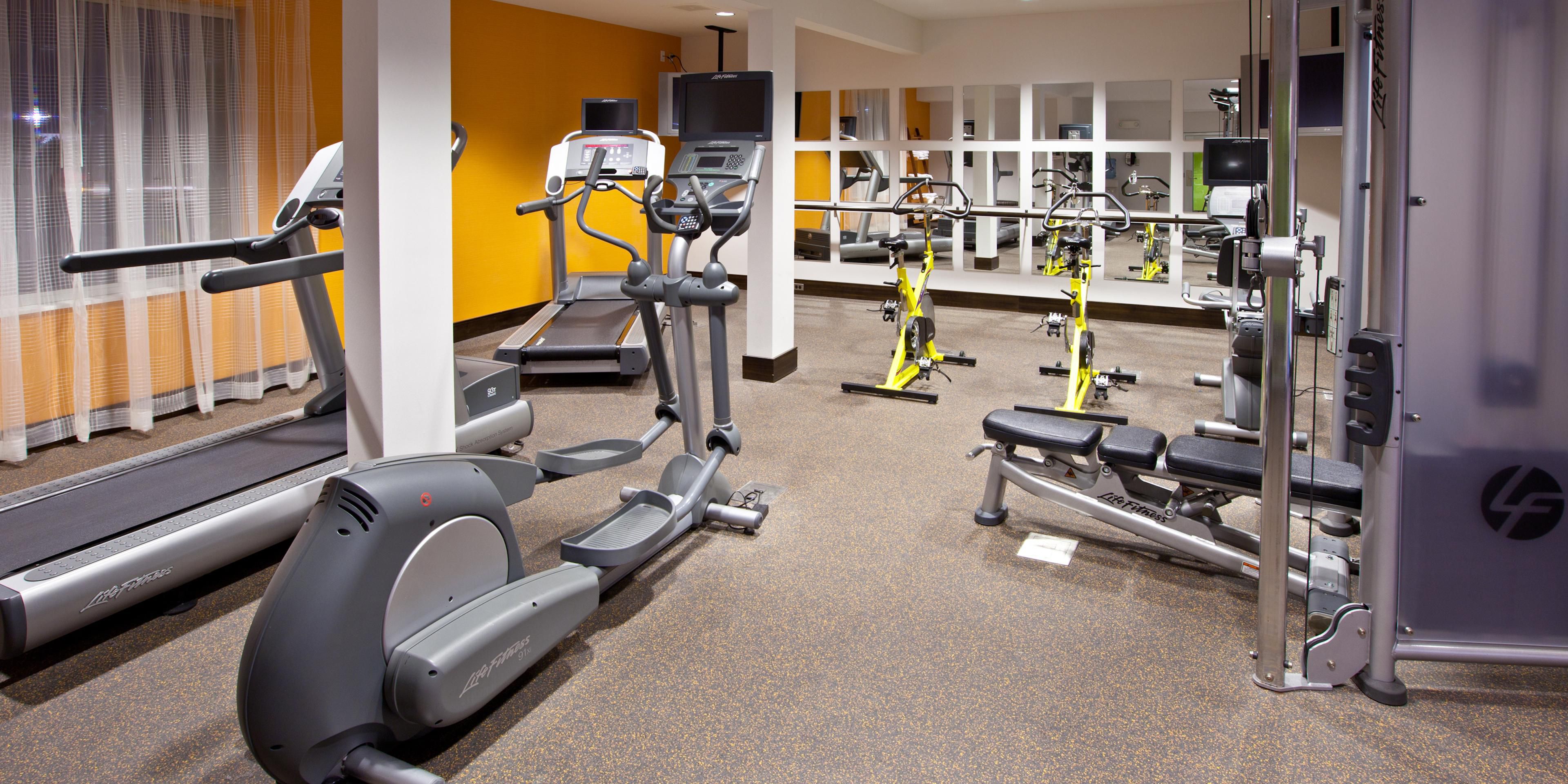 Why let your travel plans stop your fitness plans? We make it easy to conquer both in our 24/7 onsite fitness center.