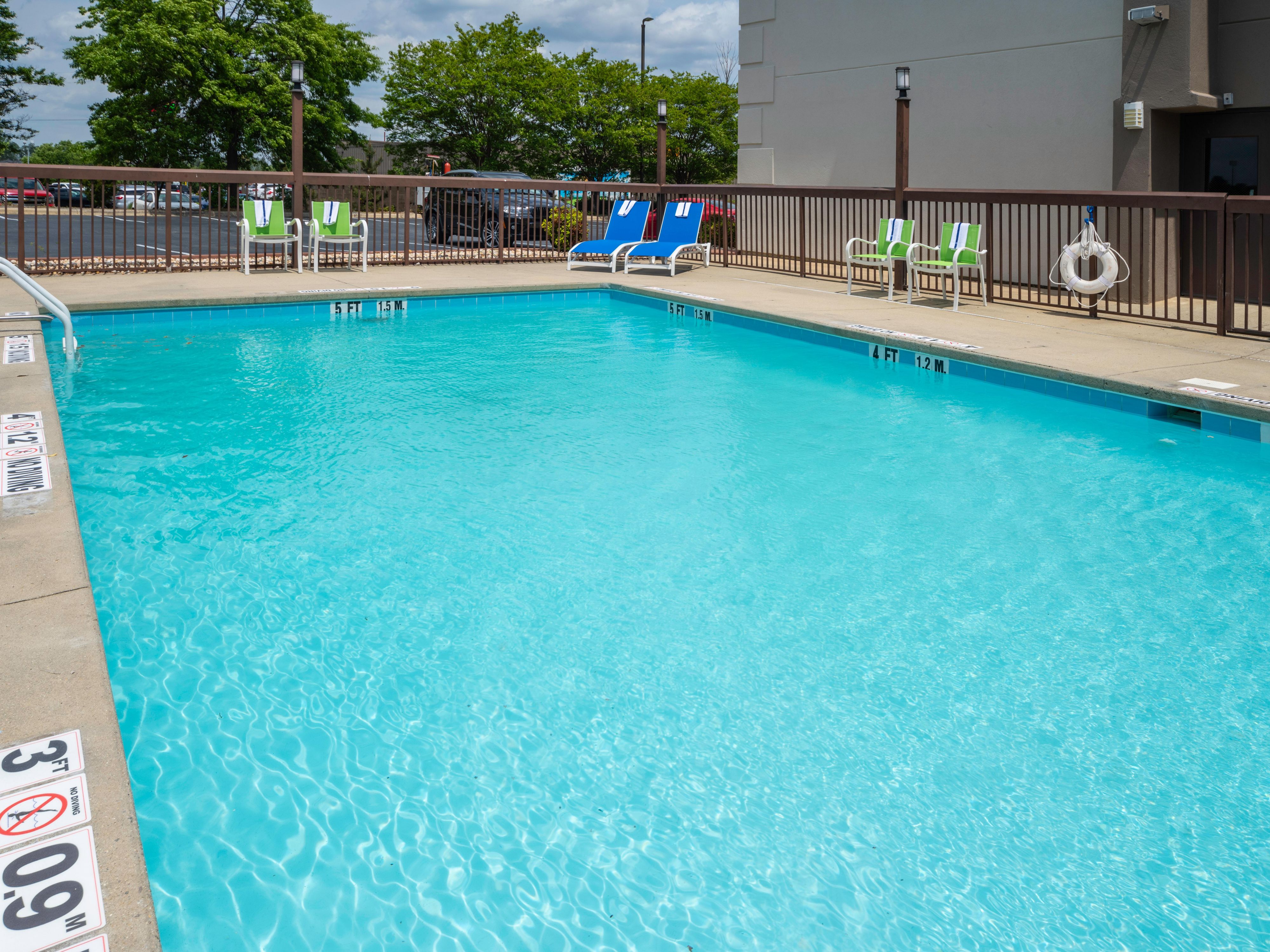 Soak up the sun from any angle, poolside, at Holiday Inn Express Clayton (SE Raleigh). Let our outdoor pool be your oasis. Book now to take a dip!
