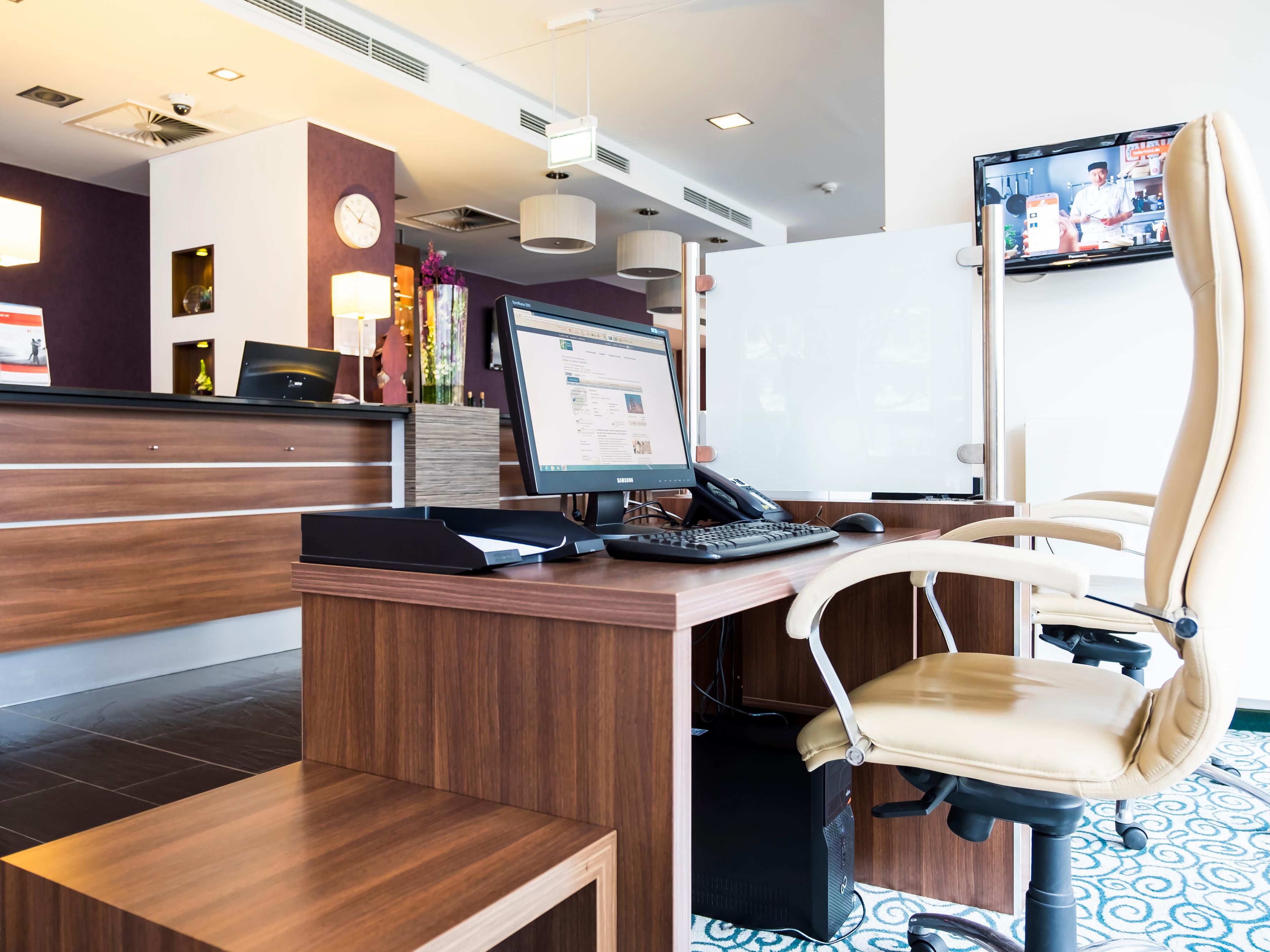 Stay connected with our Business Center (computer and printer)