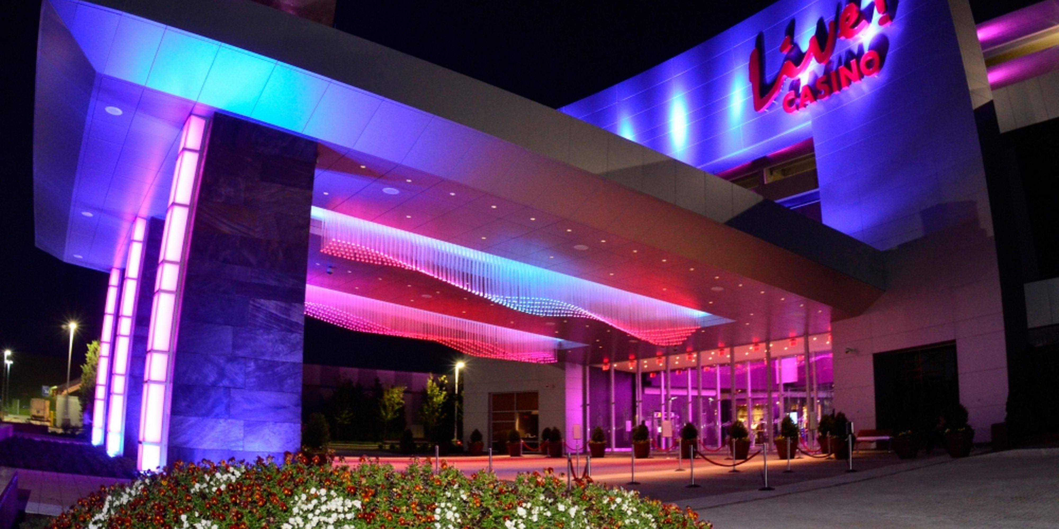 Live! Casino is only 2 miles away and our complimentary 24 hour airport shuttle can take you there!