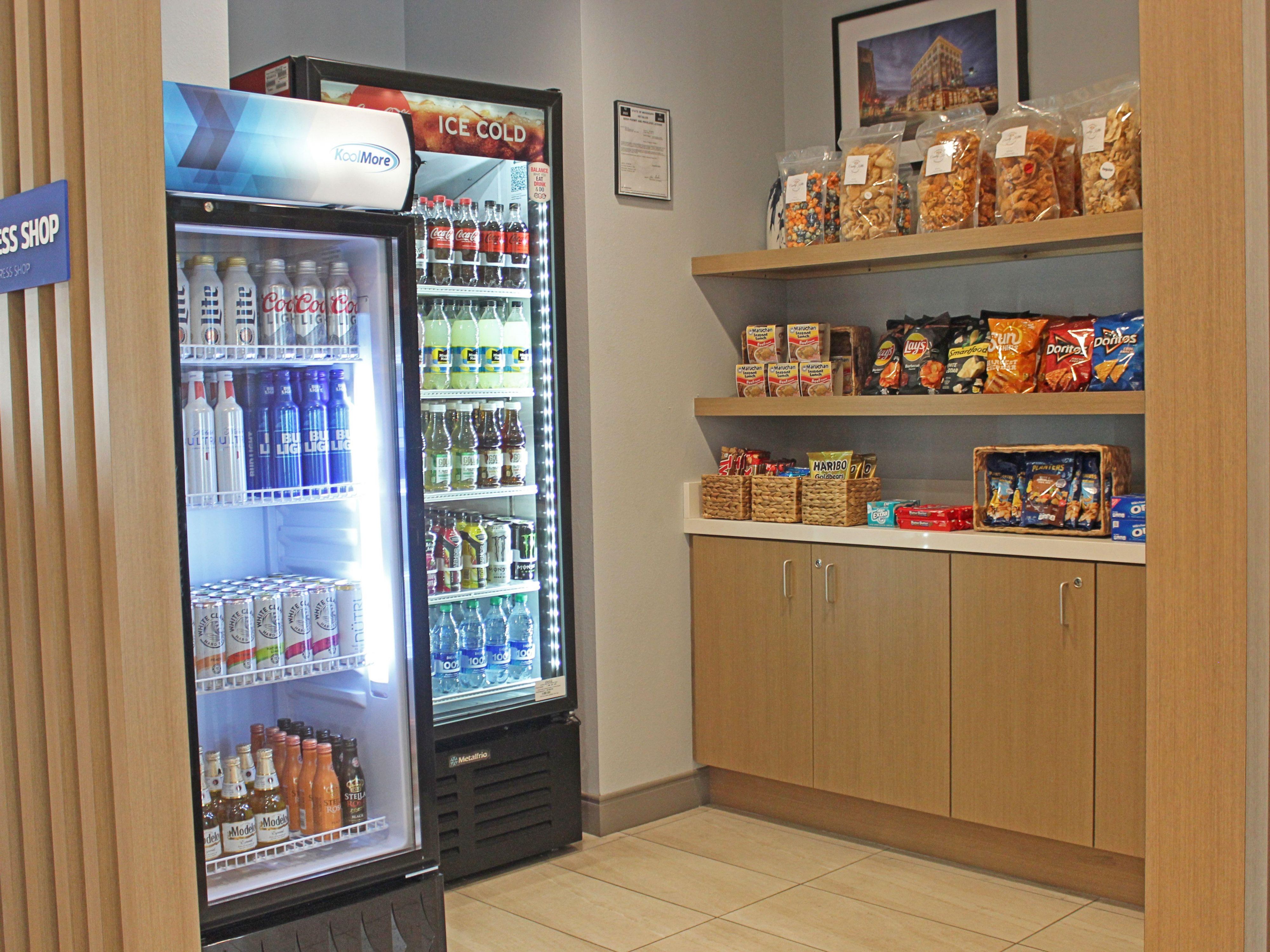 Forget something? Want a snack, energy drink, iced coffee, beer or wine? Check out our onsite Marketplace during you stay. 