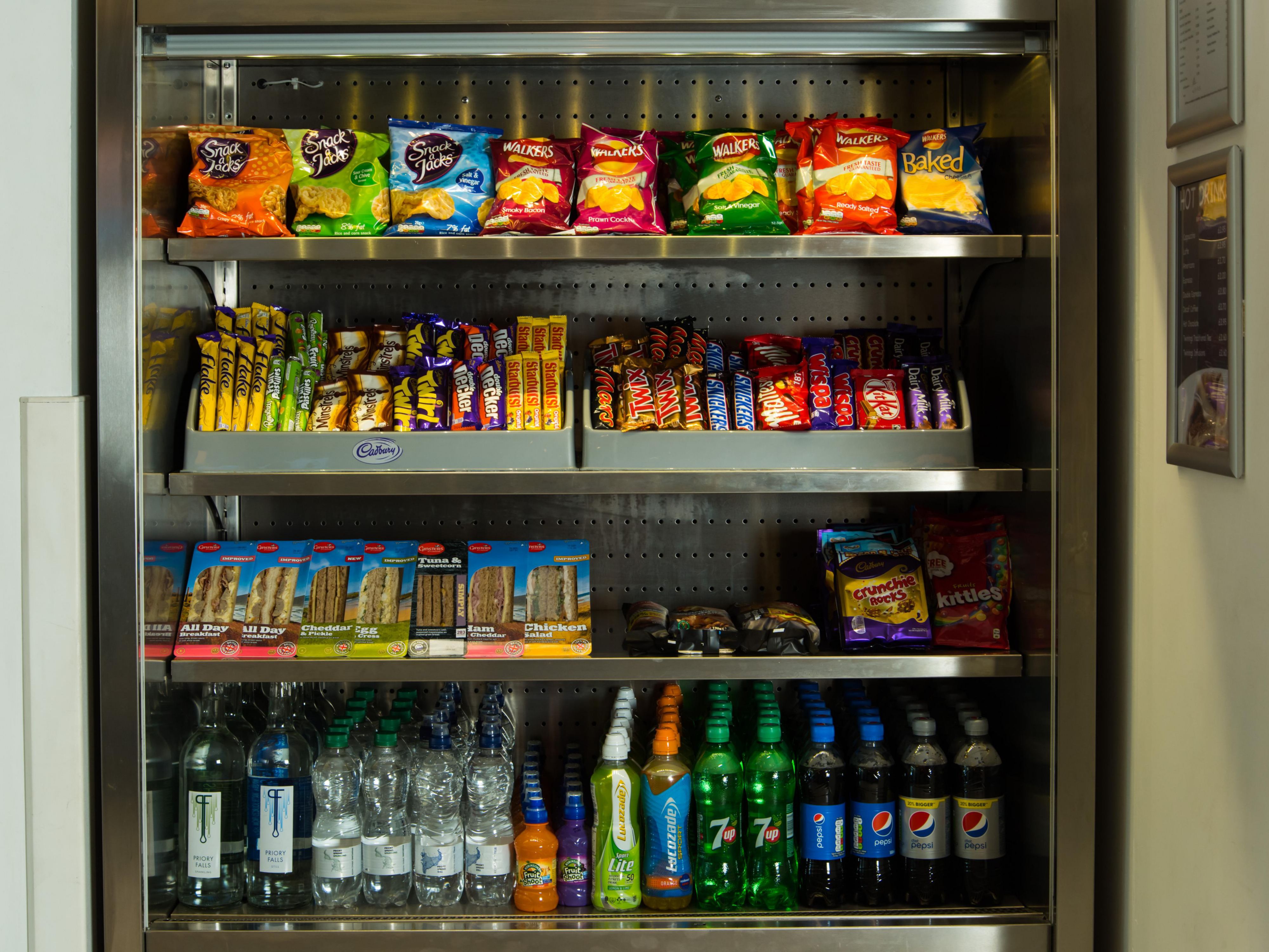 Enjoy a quick snack from our vending machine in reception.