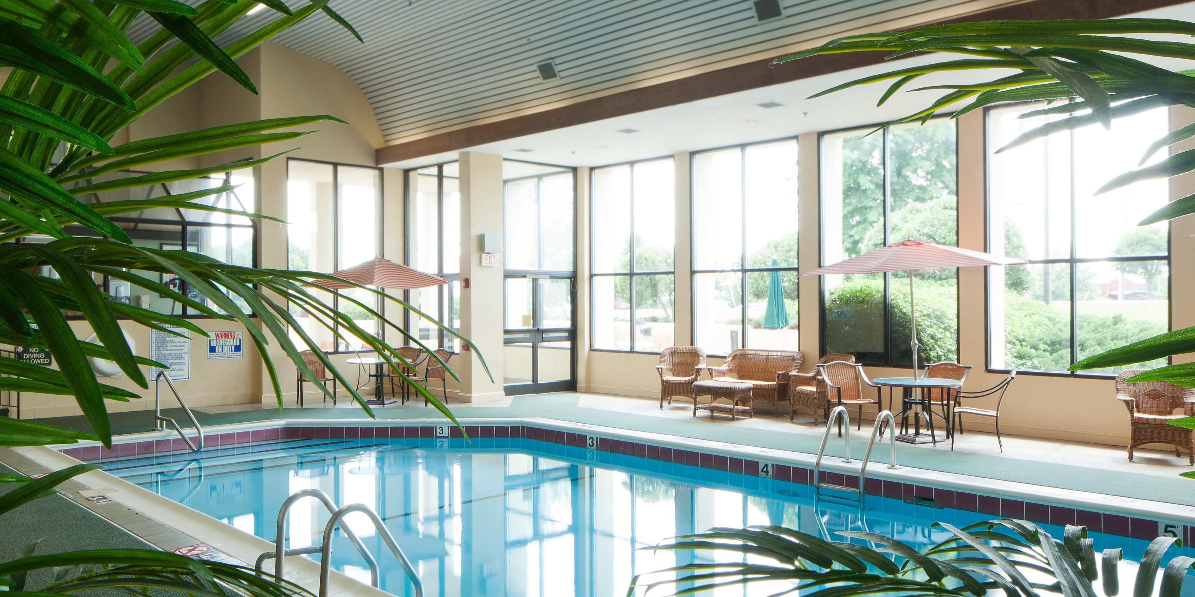 Our hotel does not have a pool but we do have other sister hotels that are less than .25 miles away that our guests are allowed to use the pool for free.  Ask front desk for details. 