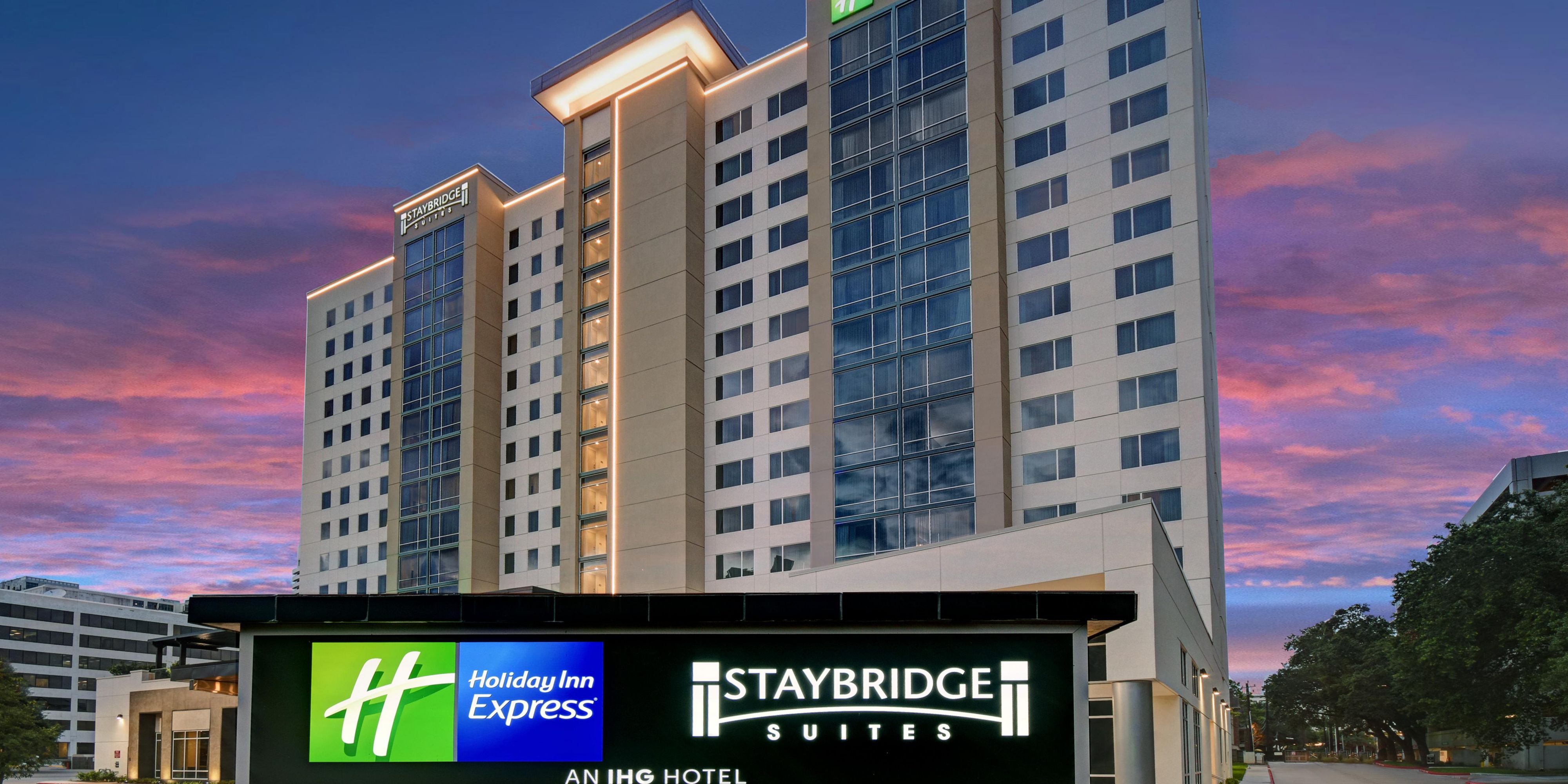 Welcome to the brand-new Dual brand Holiday Inn Express and Staybridge Suites Houston-Galleria Area. You’ll find comfort and modern luxury at one of the most prominent locations in Houston-Uptown and the Galleria area all under one roof! 