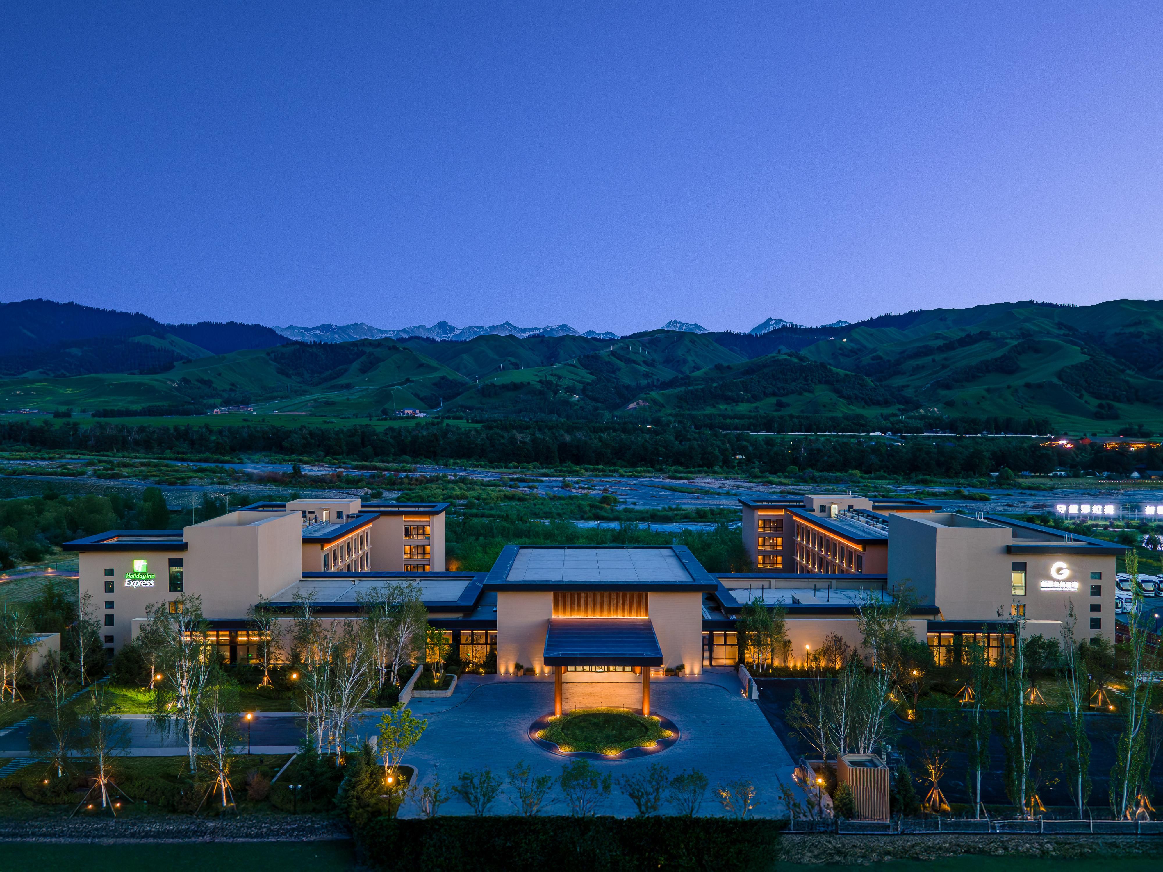 Aerial View of Hotel Architecture