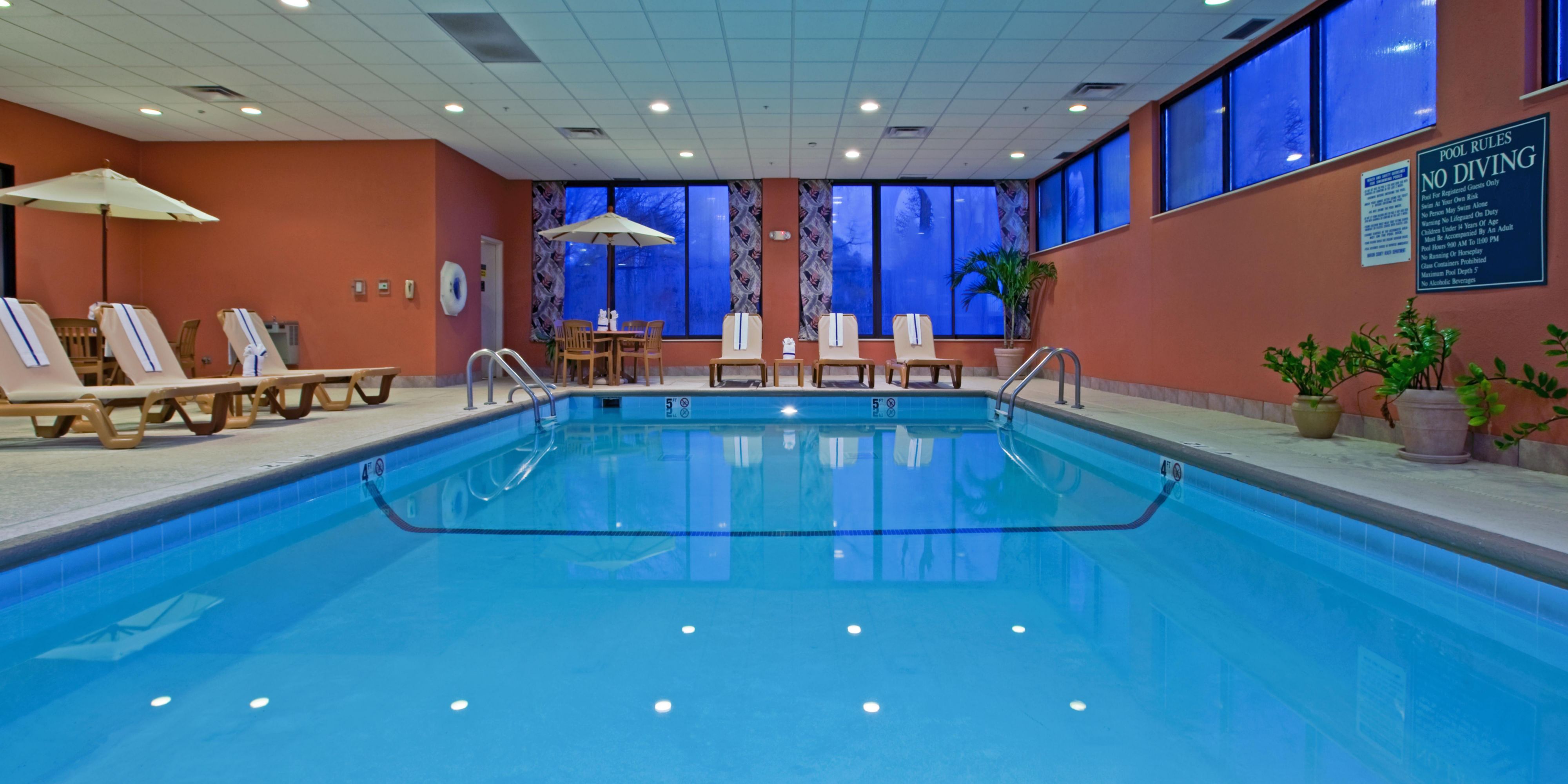 Our hotel in Indianapolis features an indoor pool, perfect for your next getaway! Open year round, we encourage guests to take a dip after a long day of meetings and exploring.