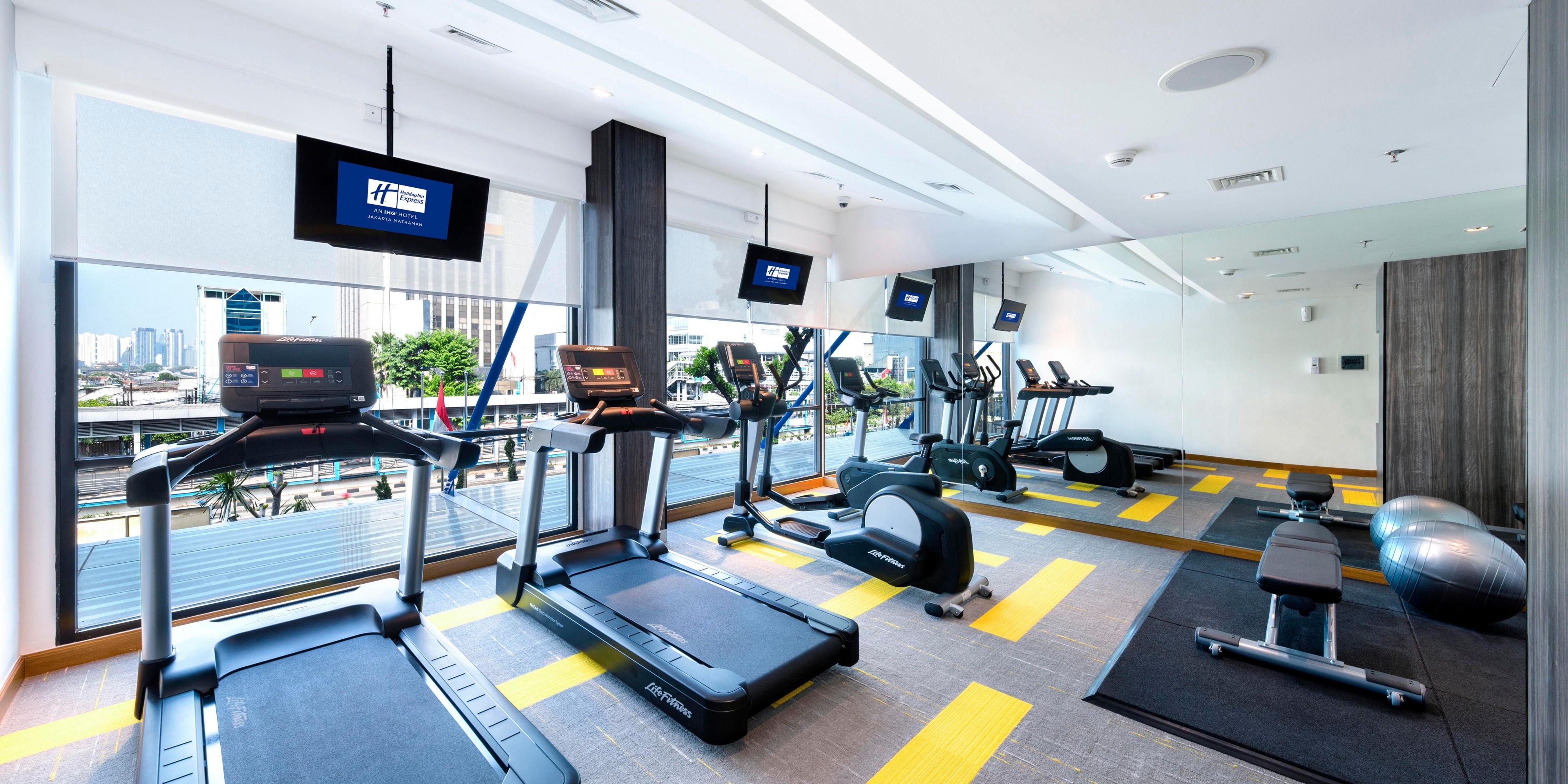 Keep your body fit during your tight schedule in our gym. We have all the equipment to support your needs.
