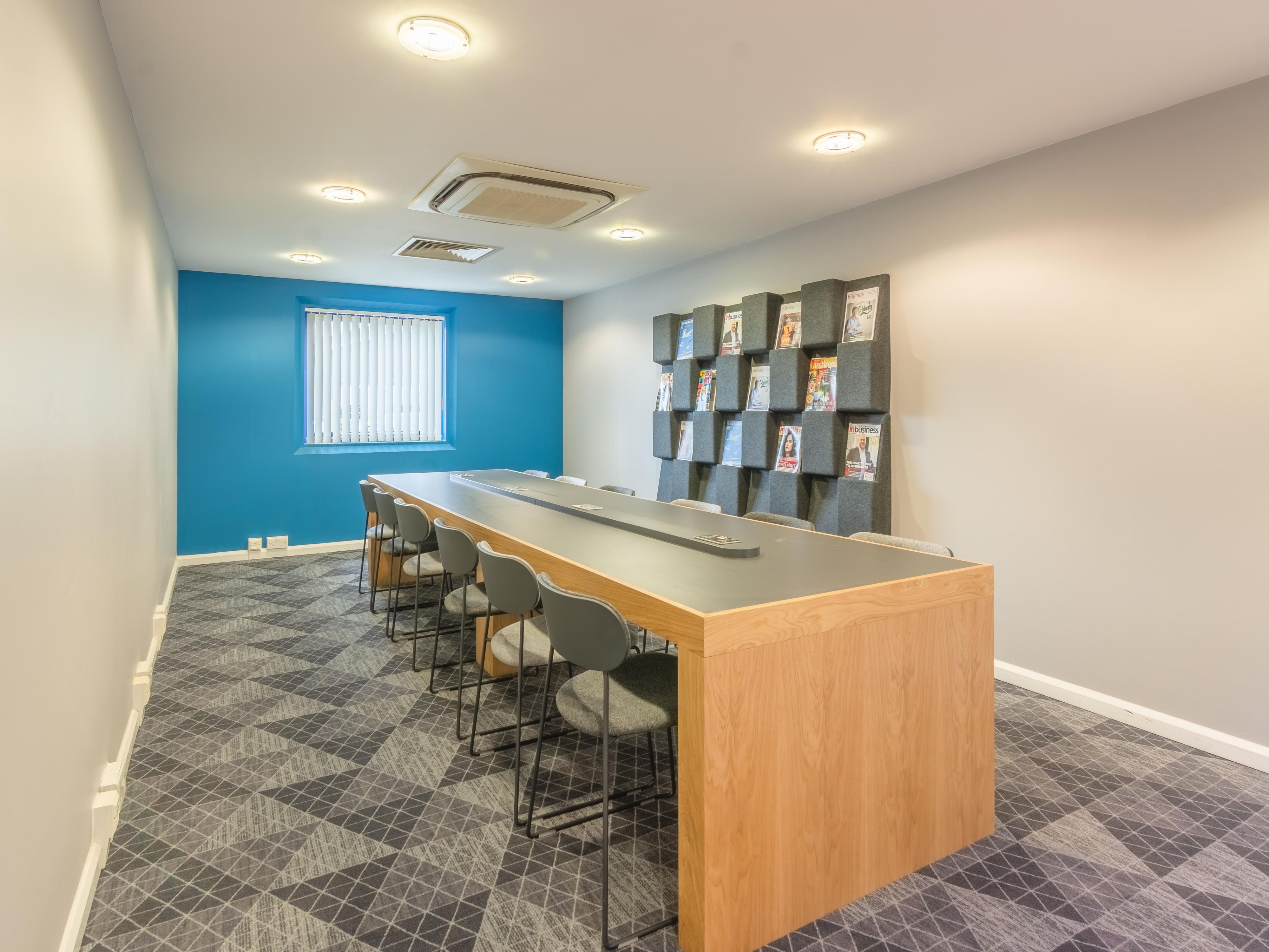 Communal Work Area & Public Magazine Rack