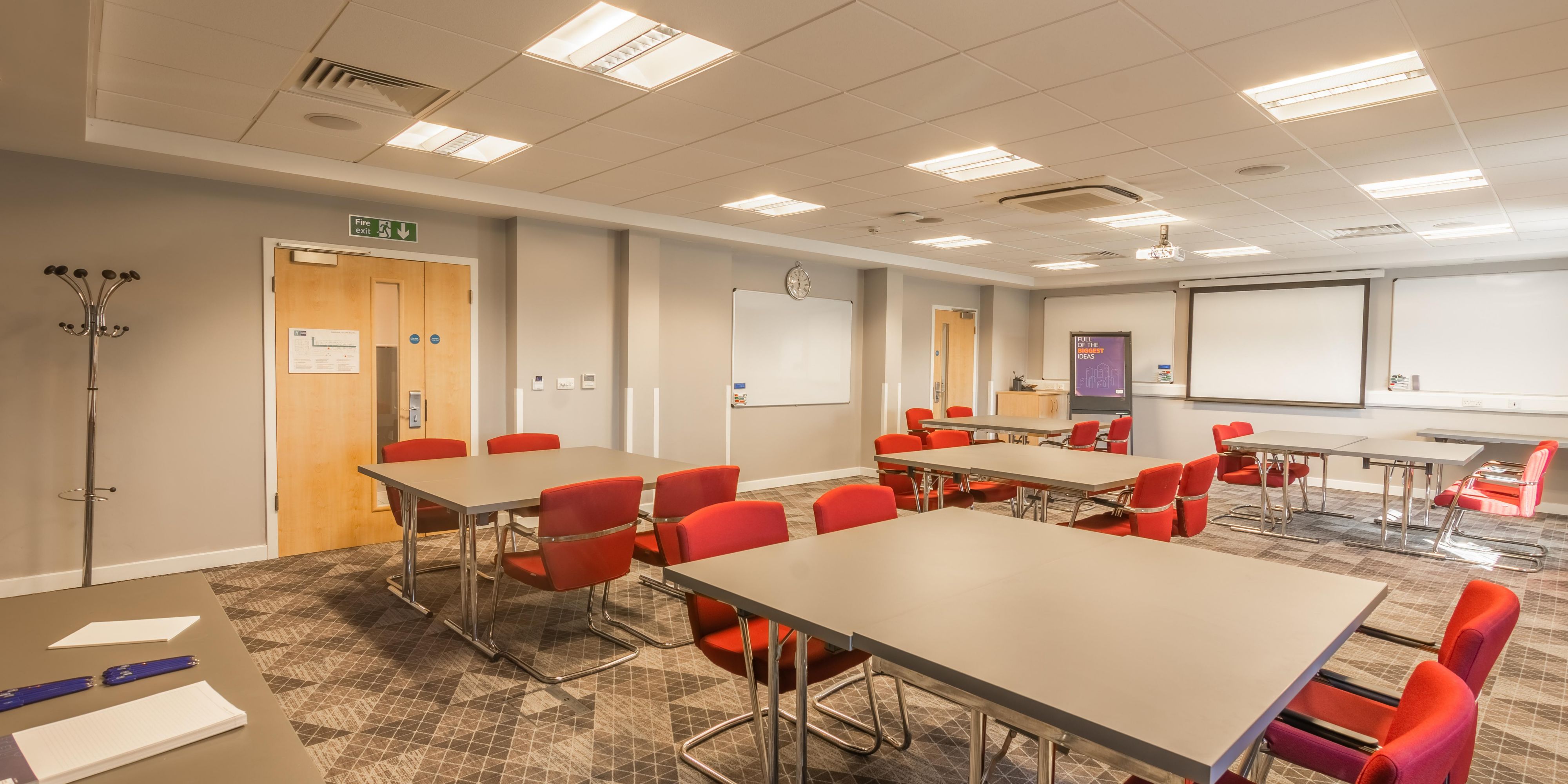 We have 3 meeting rooms with a maximum capacity of 55. All with natural daylight and free Wifi, LCD Projector and Screen as well as free parking. Discounted meeting room hire is available when you book bedrooms for your meeting. Please contact our sales team for more details.