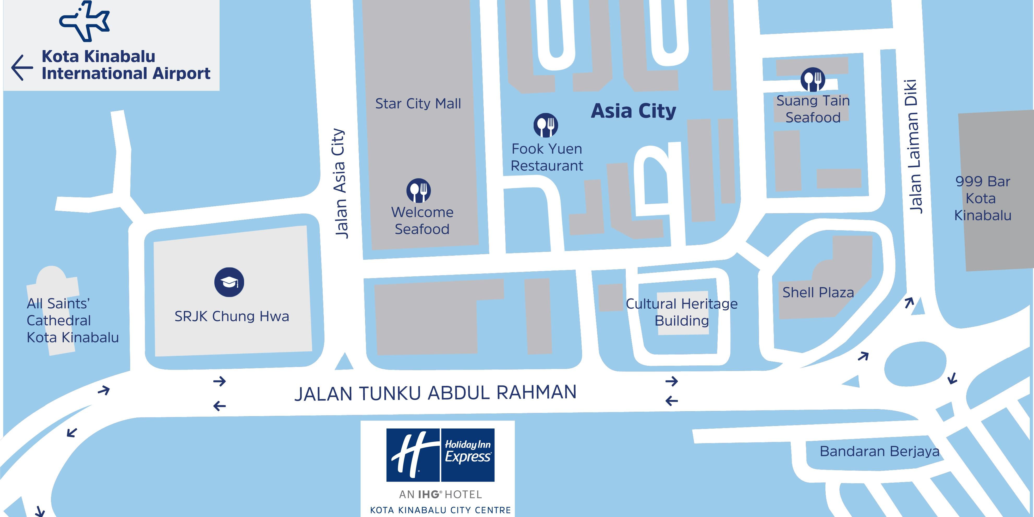 Holiday Inn Express Kota Kinabalu City Centre provides the comforts and convenience that guests would expect of an IHG hotel, in the heart of Sabah. 

A great place to stay for travellers of all ages, the hotel is within walking distance to key attractions, shopping malls, famous local markets and eateries.
