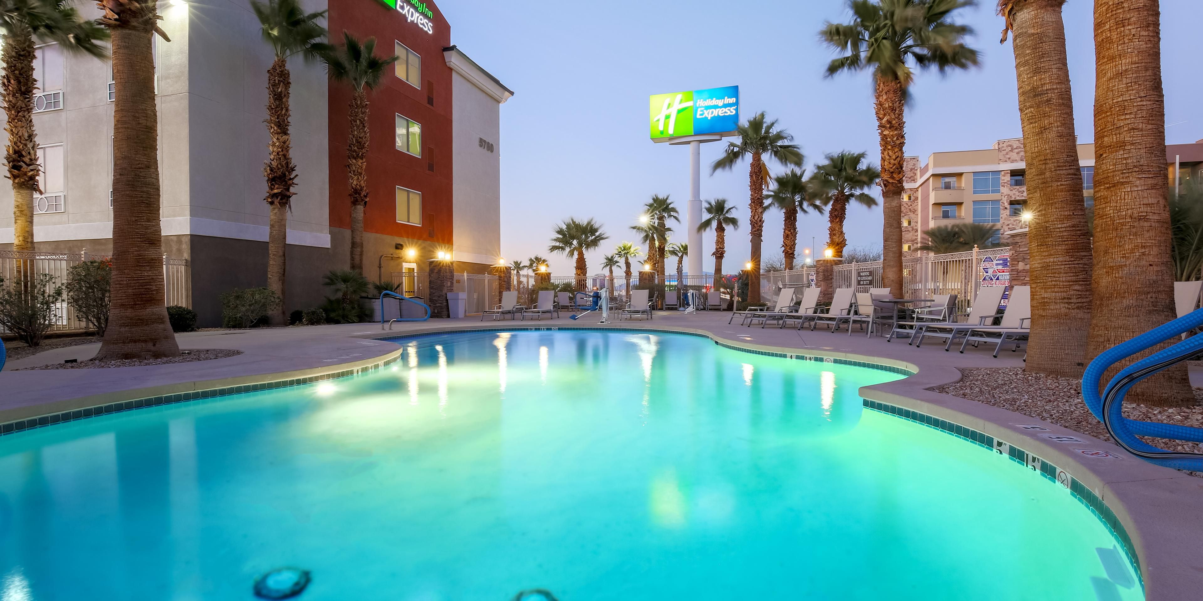 Enjoy our heated outdoor pool. After a long day on the Vegas Strip, take a moment to relax with your friends and family around the pool.