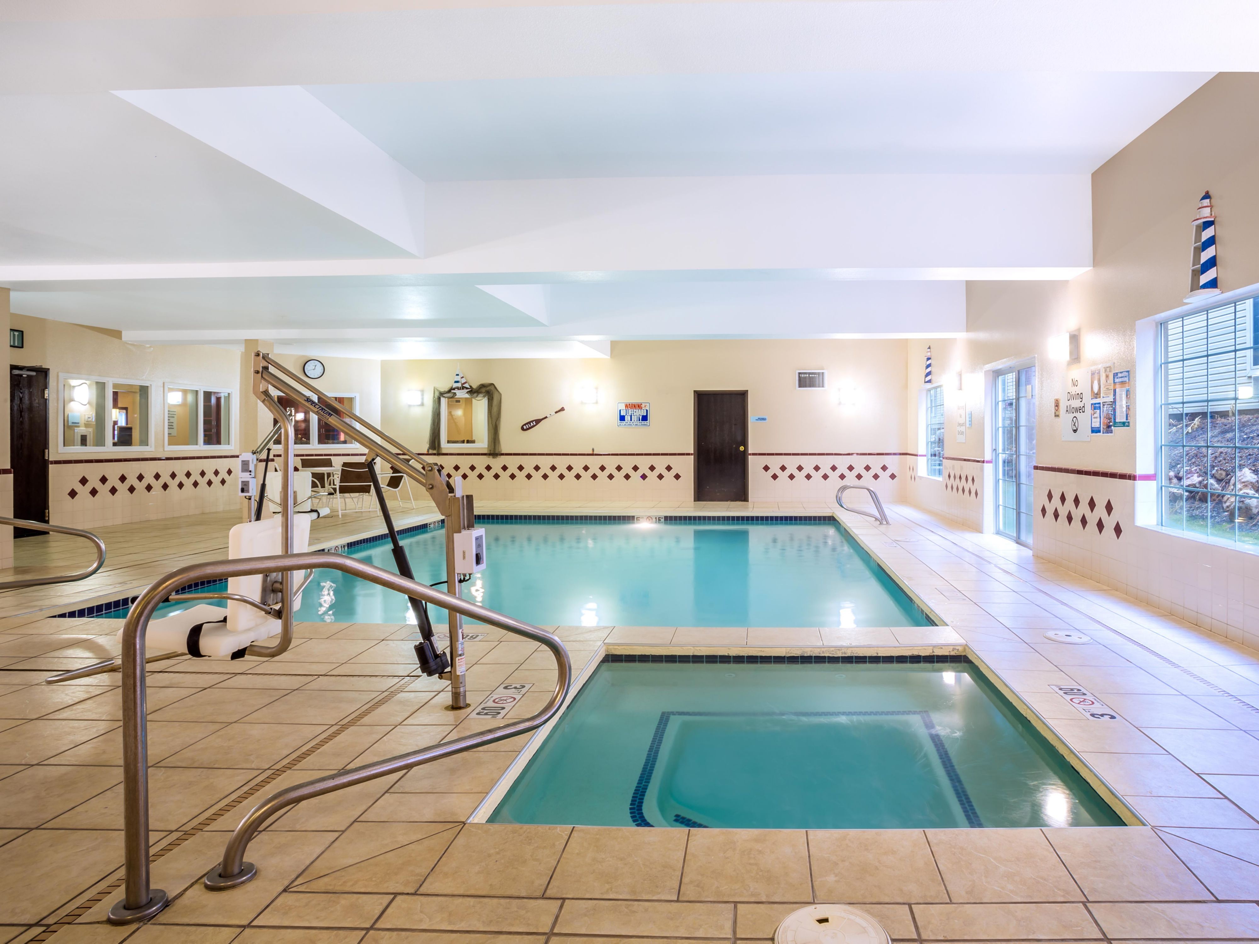In town with the kids? They will Love our indoor heated pool and spa. Open daily from 6am-11pm.