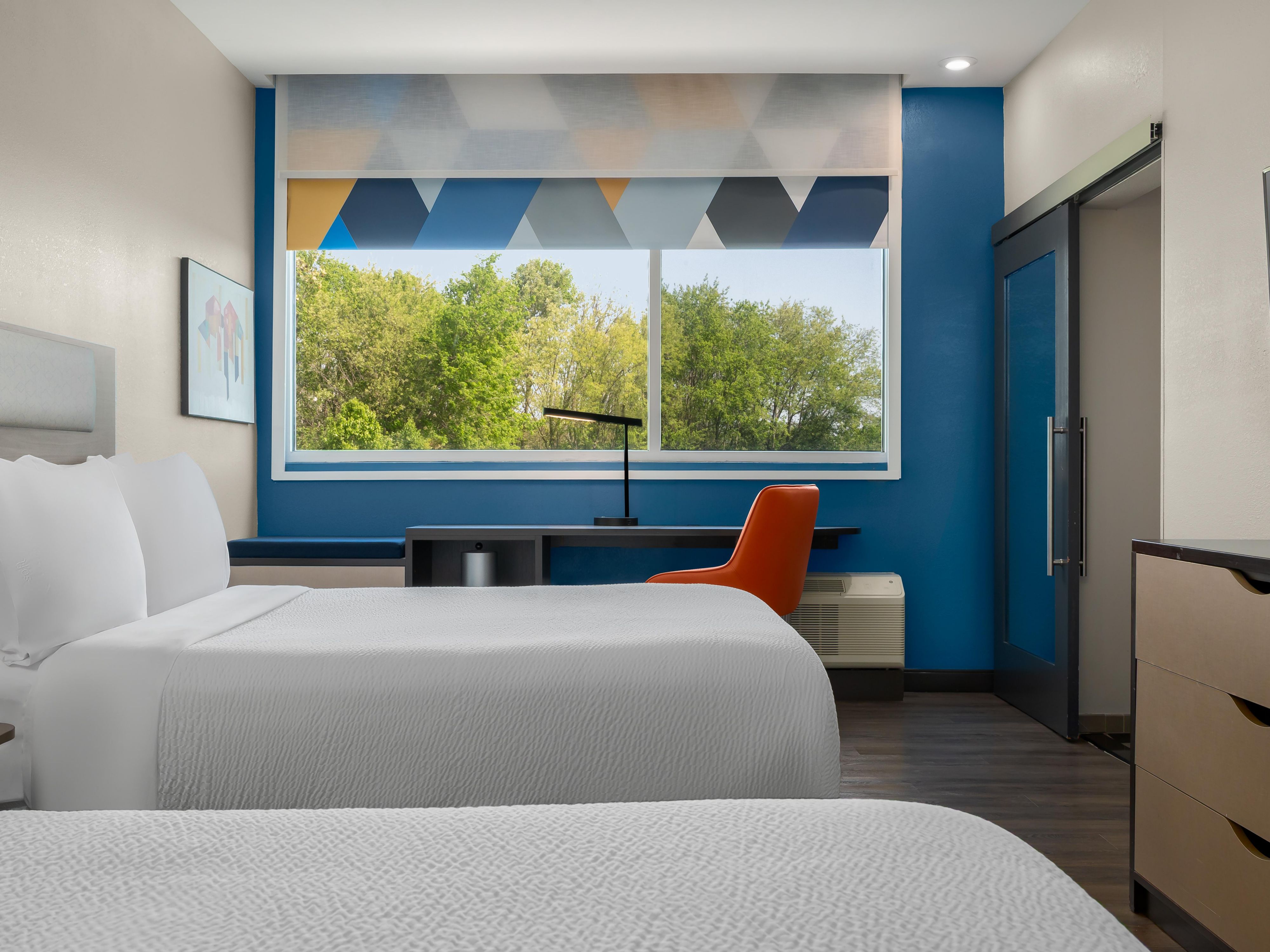 Accessible guest room with two queen beds