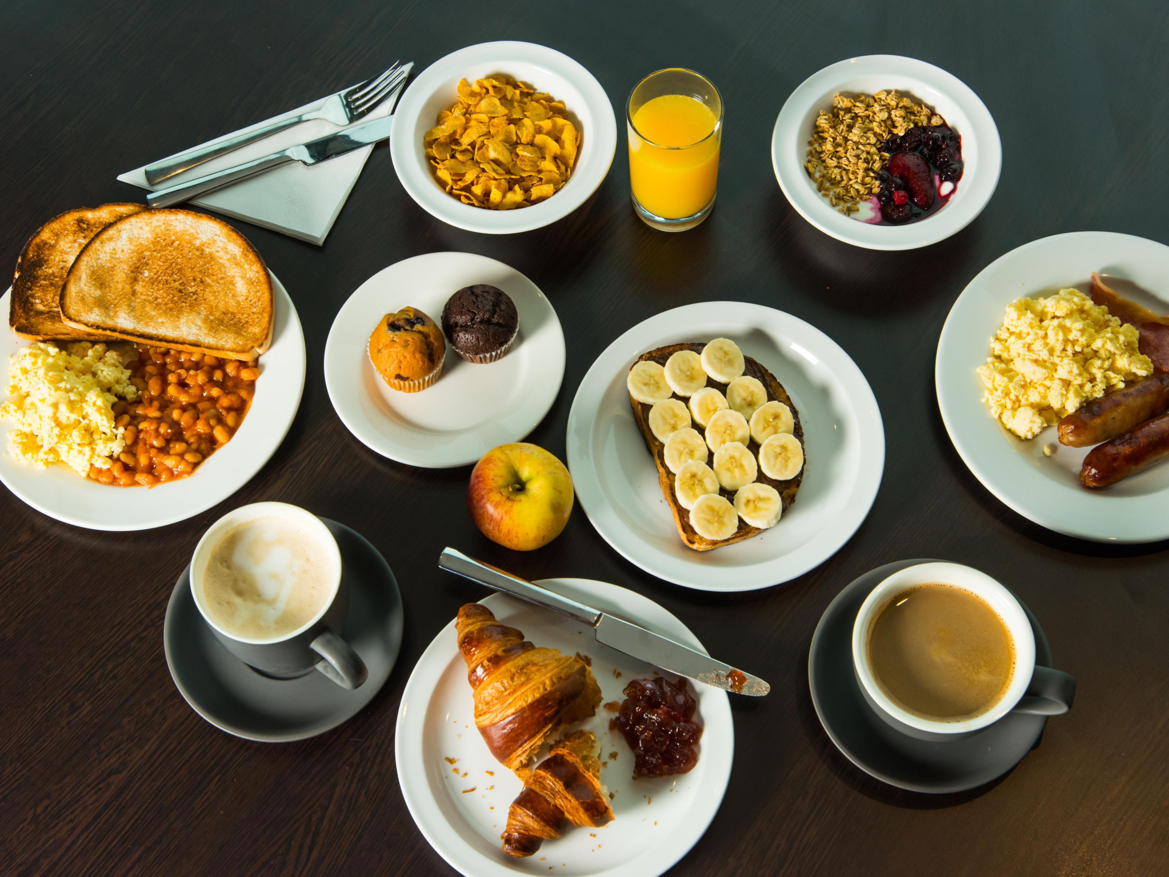 Kick-start your morning with a free buffet breakfast. Build a bacon bap, granola bowl, or enjoy a coffee and croissant. The choice is yours! Vegan and gluten-free options are available on request - just ask the team.
