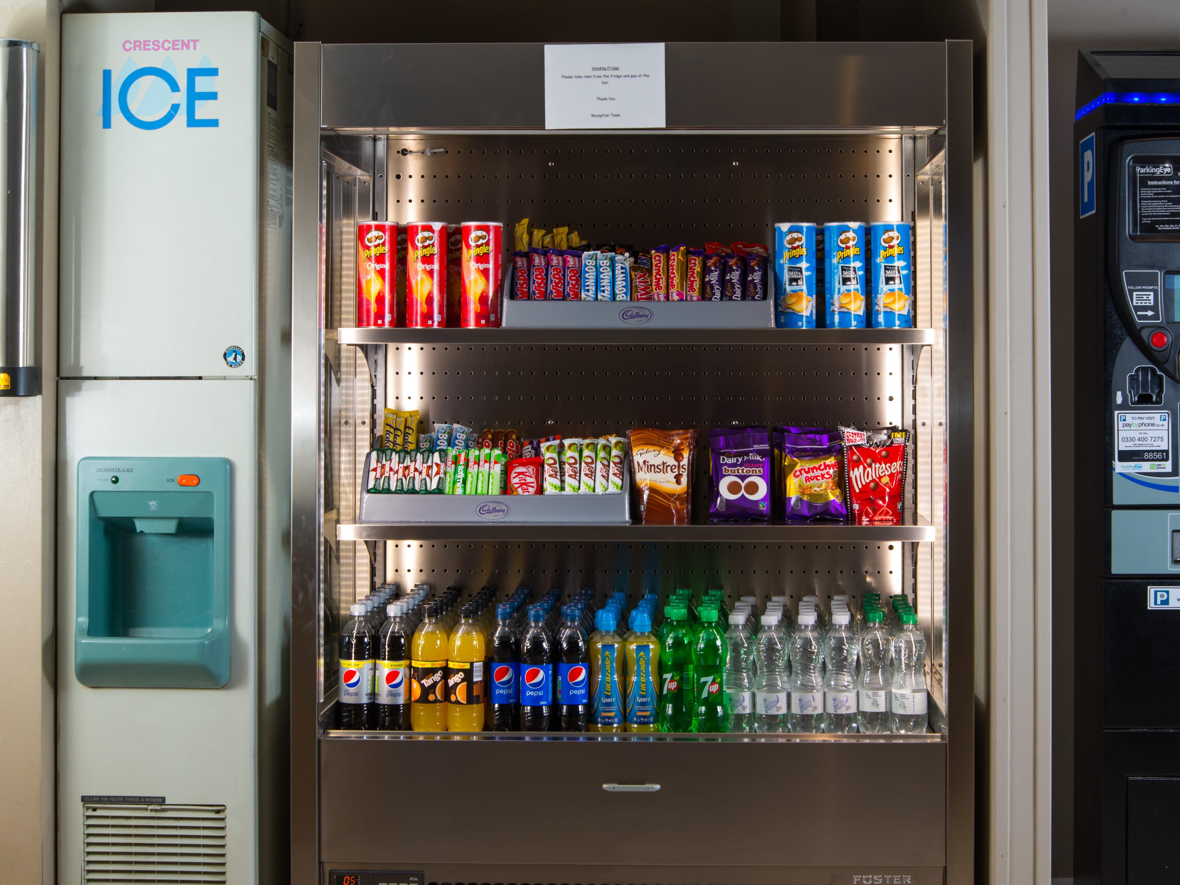 Feeling peckish? Grab a snack from the vending machine