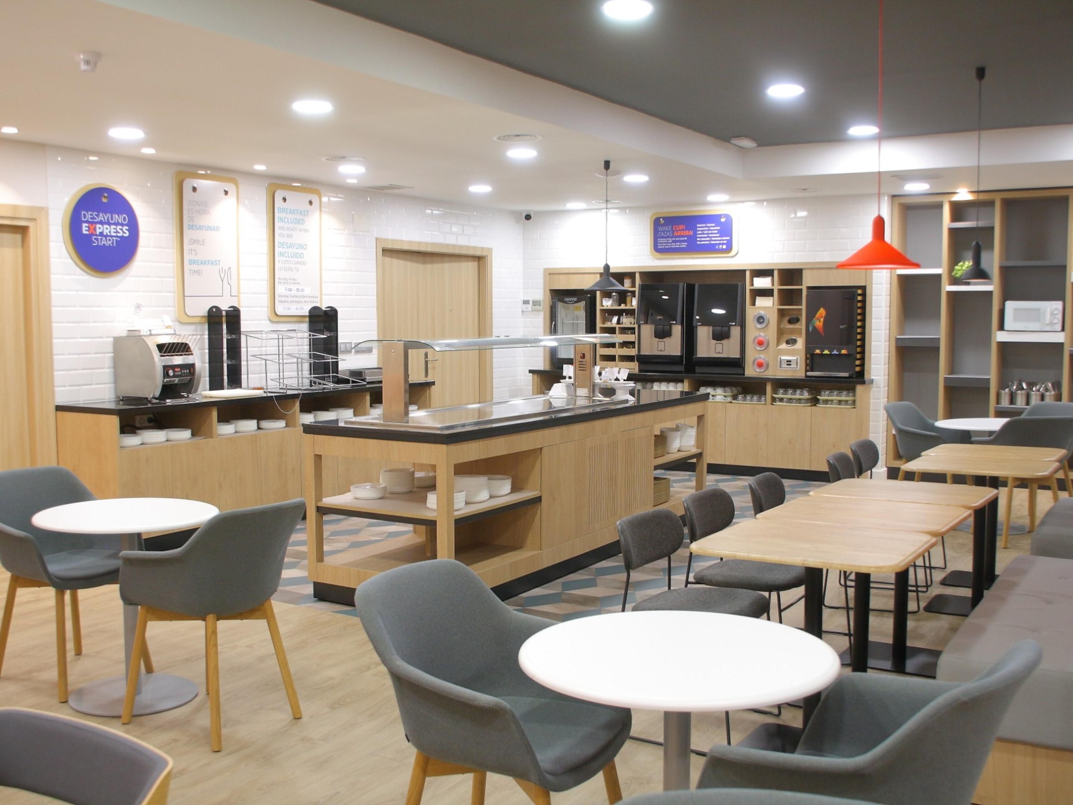 Start your day right with our free Express Start™ breakfast, featuring fresh pastries, cereals, fruit and hot drinks. Quick, tasty and always included — just the way you like it.