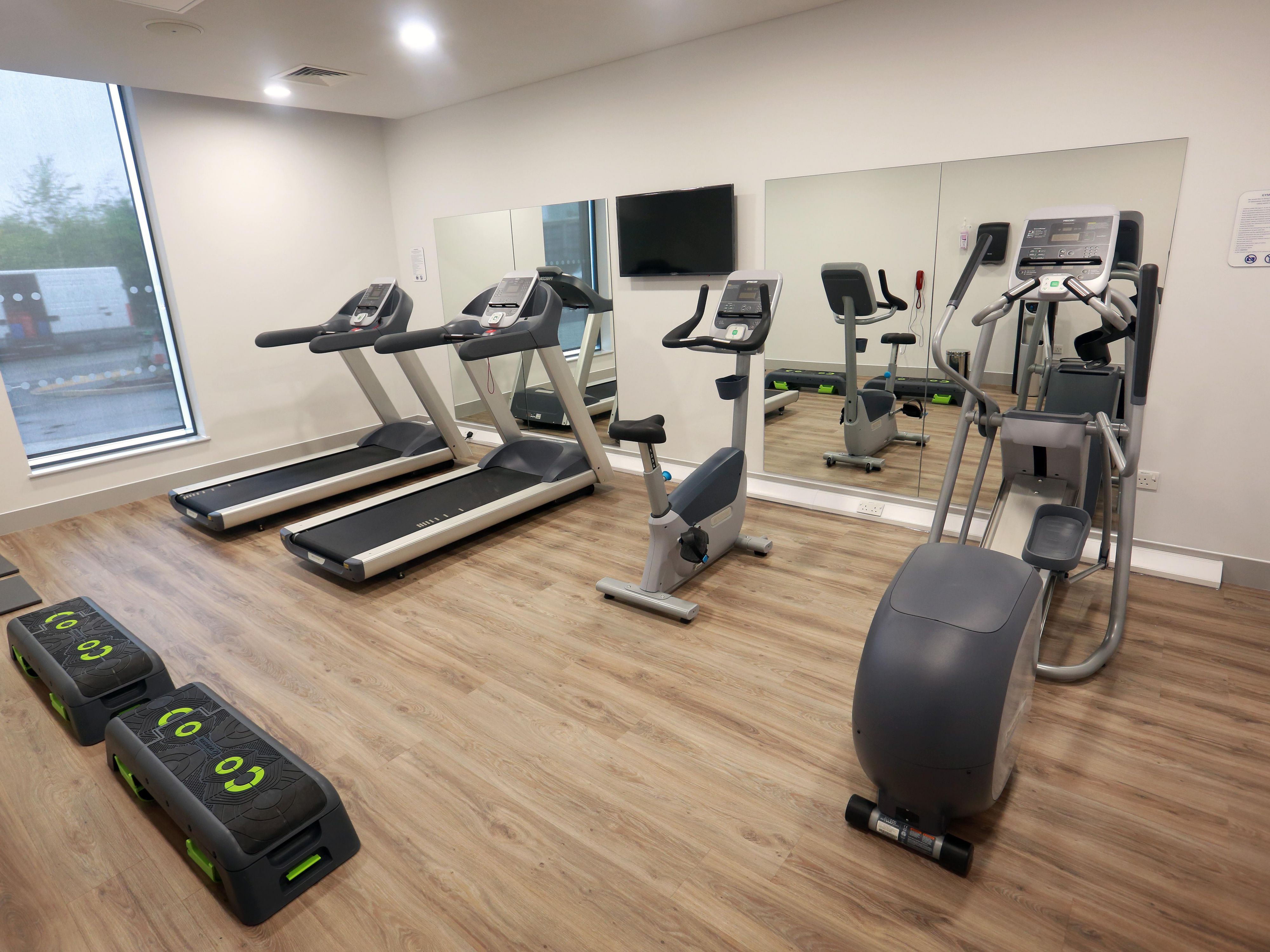 Our on-site fitness center features treadmills and cycle machines for guest use. The fitness center is located on the ground floor and is open 24 hours. Guests just need their room keys to access the facility.