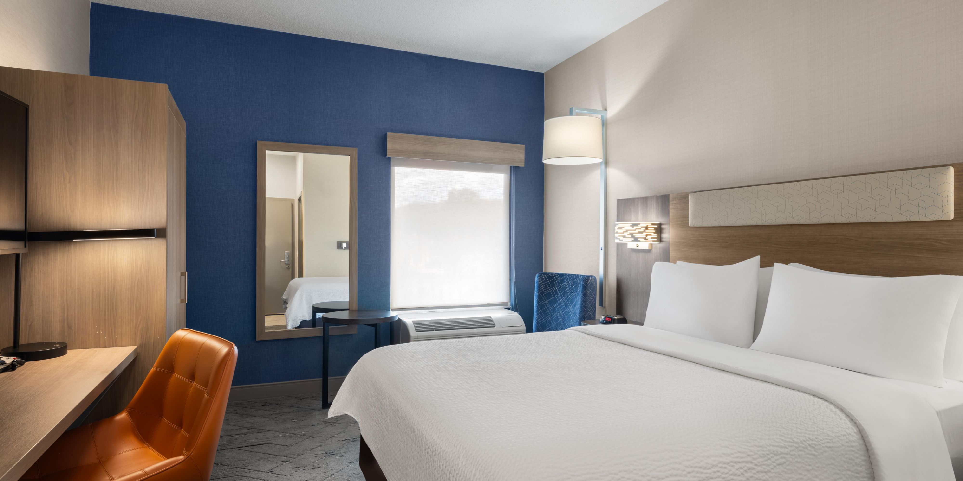 The Holiday Inn Express in Meadville is newly renovated with 68 pristine but cozy rooms. We have a brand new look but have our guest favorites, a free hot breakfast, a sparkling clean pool and hot tub, and best of all, the friendliest staff in the area.